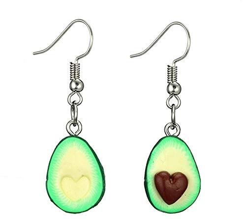 Uqiangy Miniature Food Green Avocado Stud Earrings - Cute BFF Jewelry Gift for Women, Best Friend Birthday Present (One Size, Green) | Perfect for Friendship Day, Galentine's Day & Everyday Wear