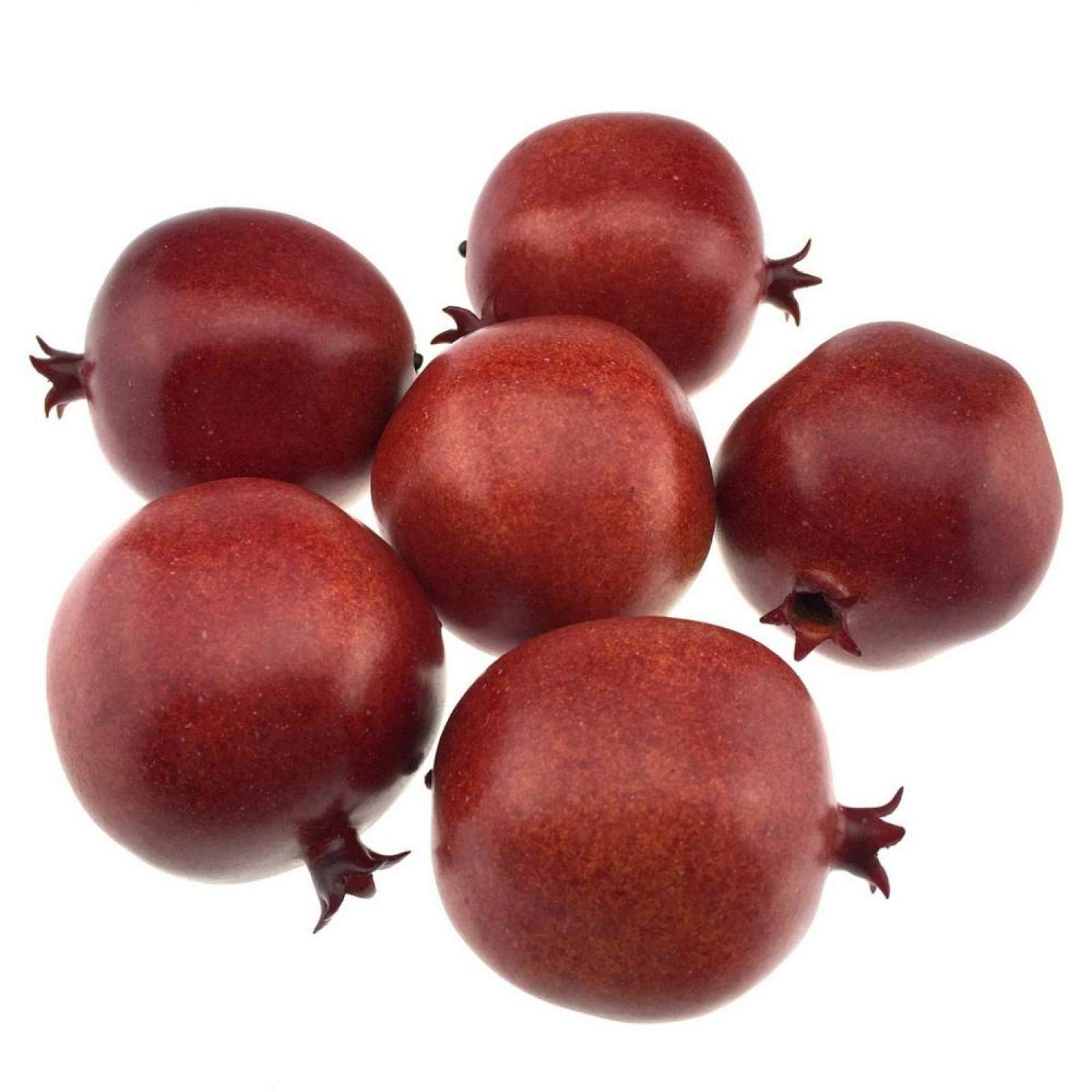 6pcs Realistic Artificial Pomegranate Decor - Fake Fruit for Home, Kitchen, Party & Festival Decoration | Lifelike Red Pomegranate Display for Centerpieces, Tablescapes & Seasonal Displays