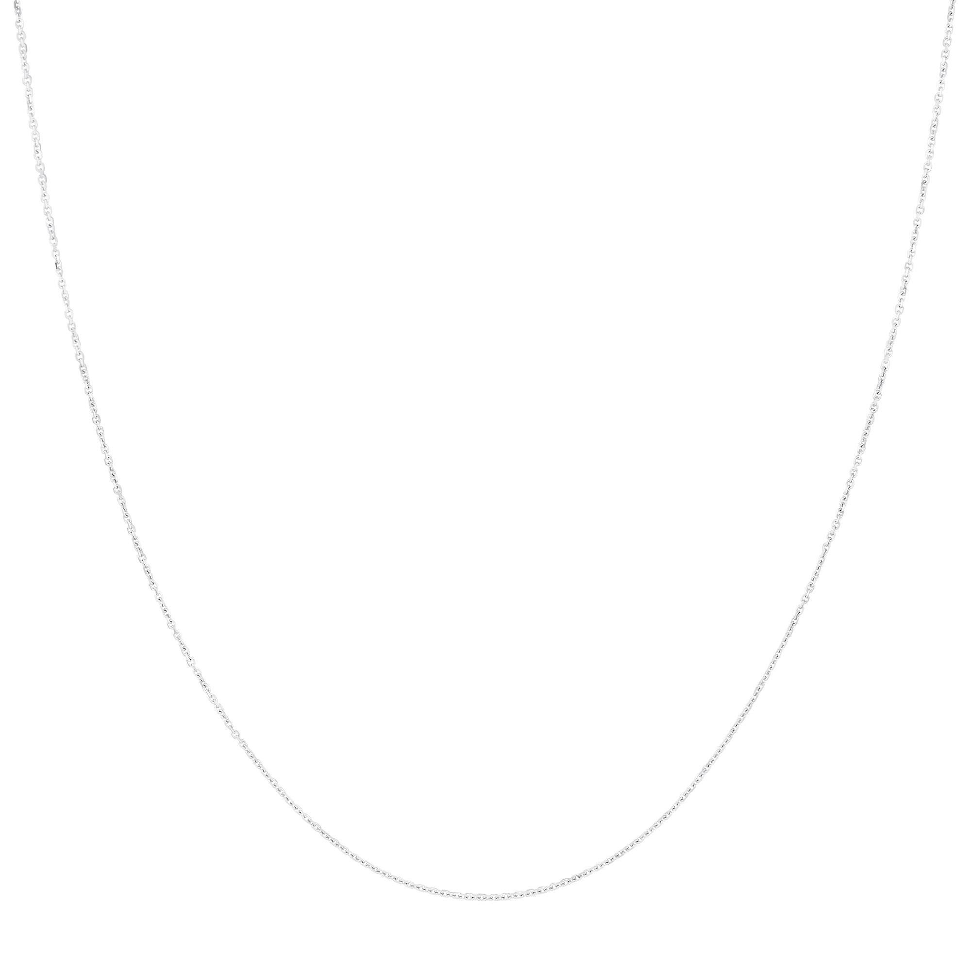 Reeds White Gold Adjustable Cable Chain Necklace 22 Inch - Perfect for Weddings, Anniversaries & Special Occasions