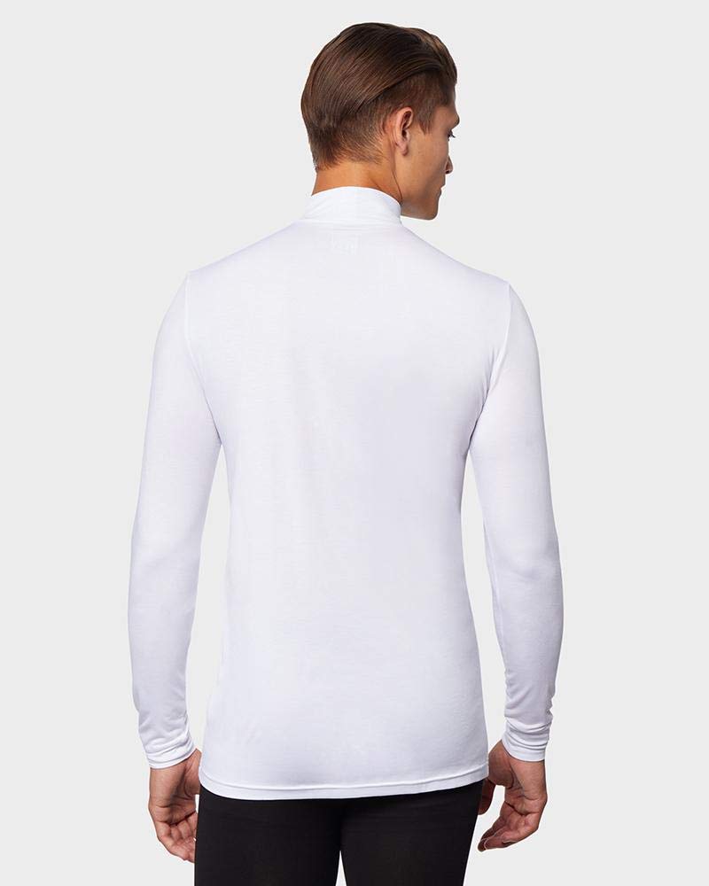 32 Degrees Heat Men's Performance Thermal Lightweight Base Layer Mock Neck Long Sleeve Shirt - Moisture Wicking & Warm for Winter Running, Hiking & Outdoor Activities