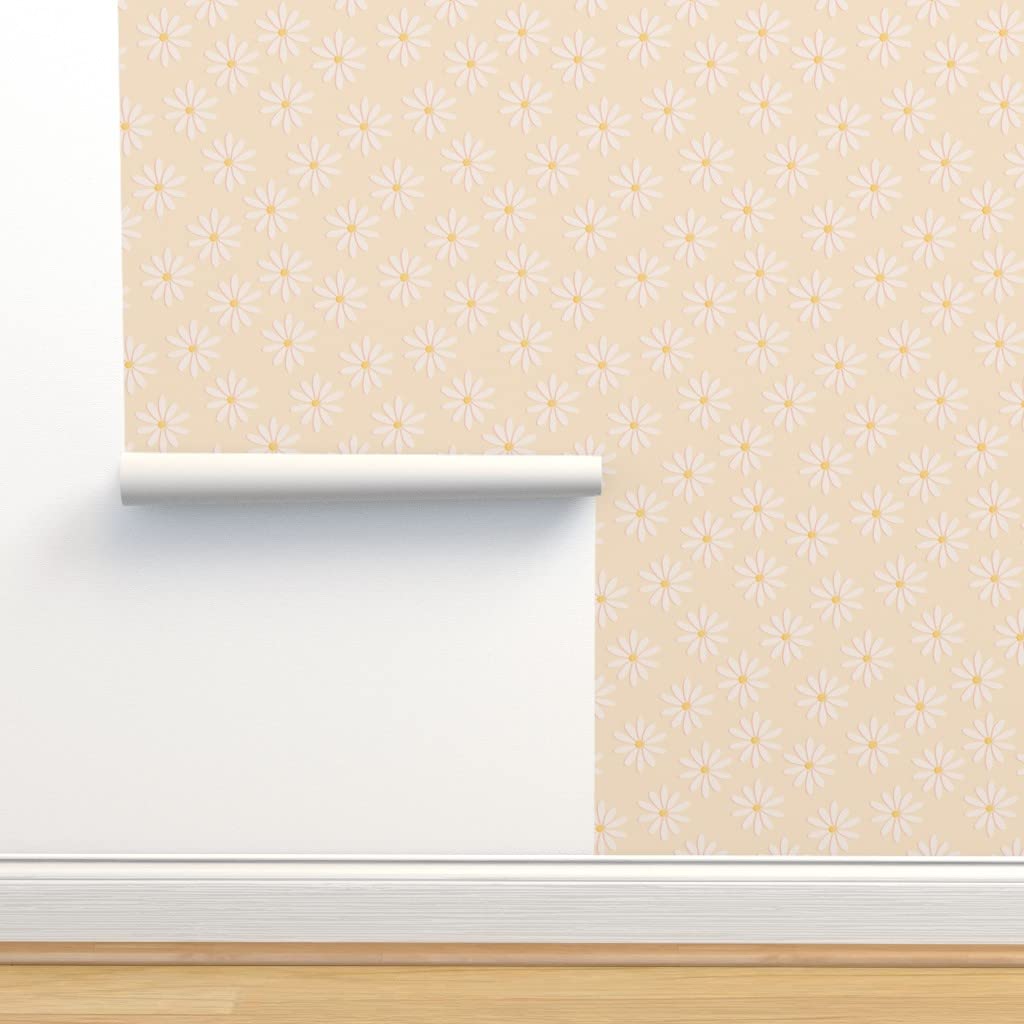 Premium Commercial Grade Wallpaper - 27ft x 2ft Spring Floral Pastel Design for Kids Room, Nursery & Easter Decor | Traditional Peel & Stick Wallpaper by Spoonflower | Perfect for Bedroom, Playroom & Summer Home Decor