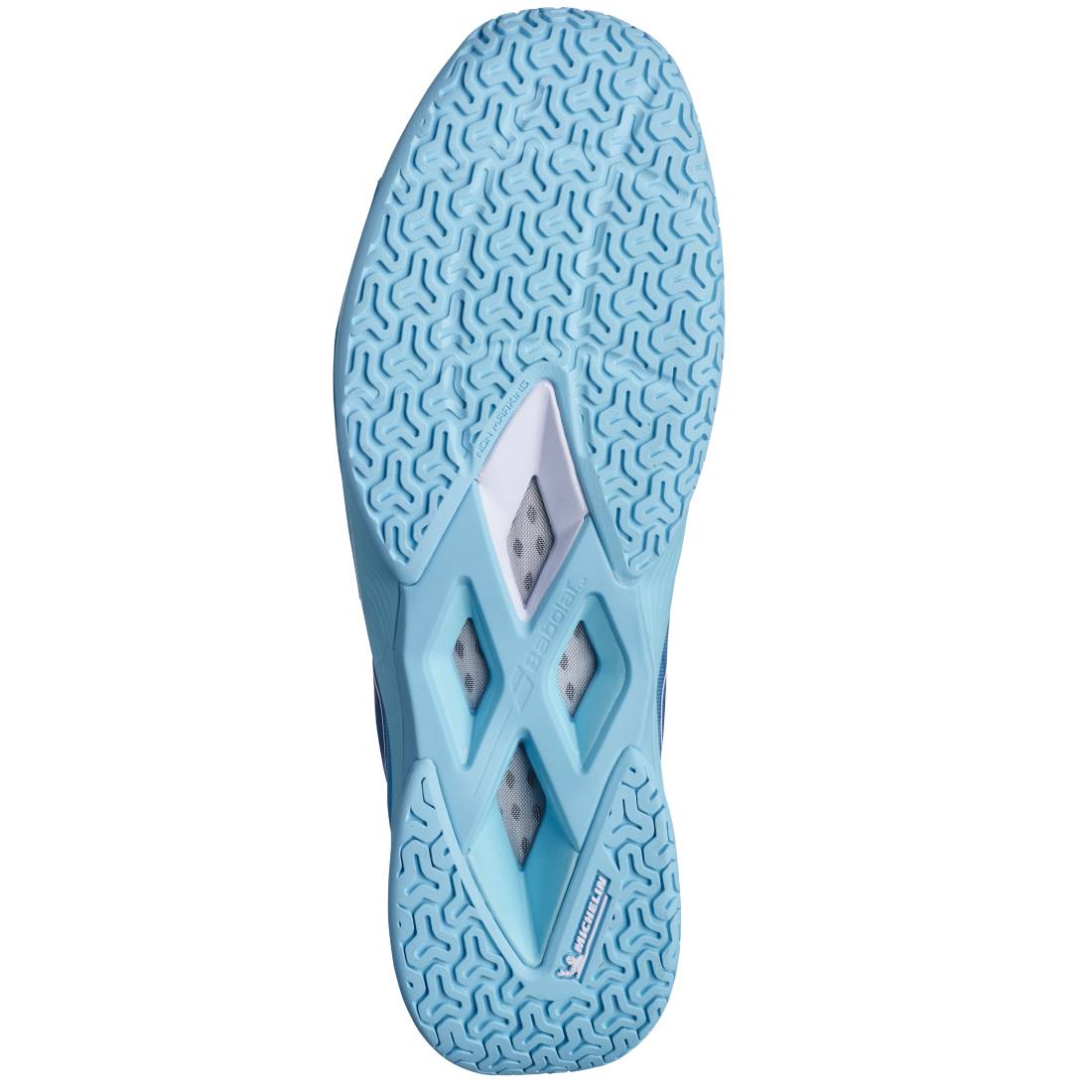 Babolat Shadow Tour Wide Men's Indoor Court Shoes for Tennis & Badminton - Ceramic Blue - Non-Marking Sole for Gym & Sports Courts