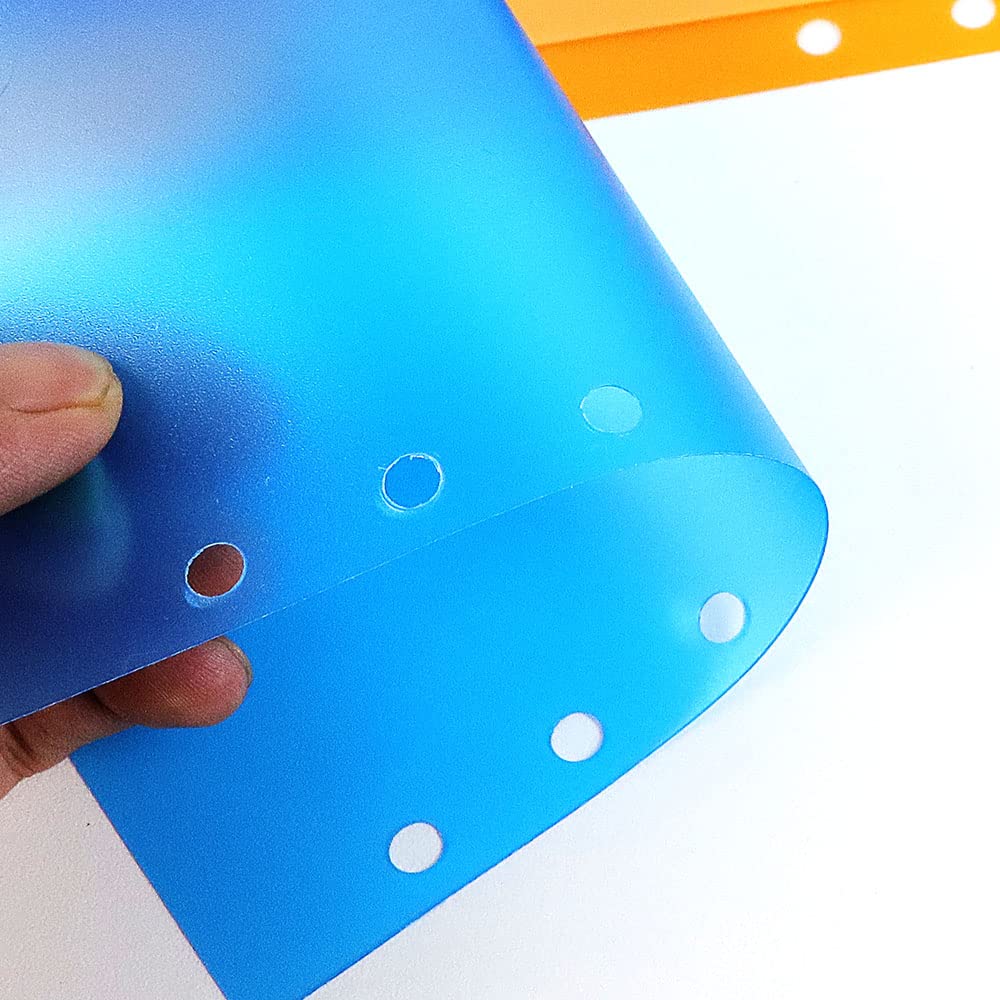 2 Sets A6 Size 6-Tab Binder Dividers - 6-Ring Index Dividers with 1/6 Cut Tabs, Multicolor Frosted PP Loose Leaf Inserts (6 Tabs per Set) for School, Office & Home Organization
