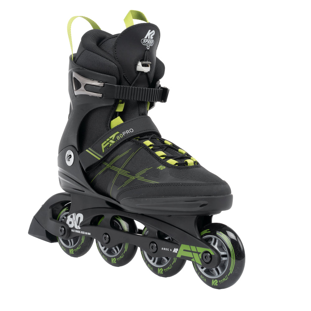 K2 FIT 80 Pro 22 Inline Skates for Adults - High Performance Fitness & Speed Skates - Perfect for Outdoor Exercise, Training & Urban Commuting