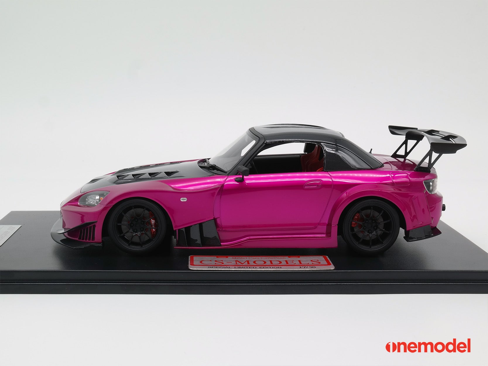 1:18 Scale Honda S2000 J's Racing Pink Diecast Model Car - Collectible Toy for Display, Gift, or Racing Enthusiasts