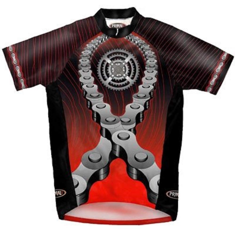 Primal Wear Chained Up Cycling Jersey for Men & Women - Breathable Bike Shirt for Road & Mountain Biking - Comfortable Cycling Apparel for Outdoor Sports & Training