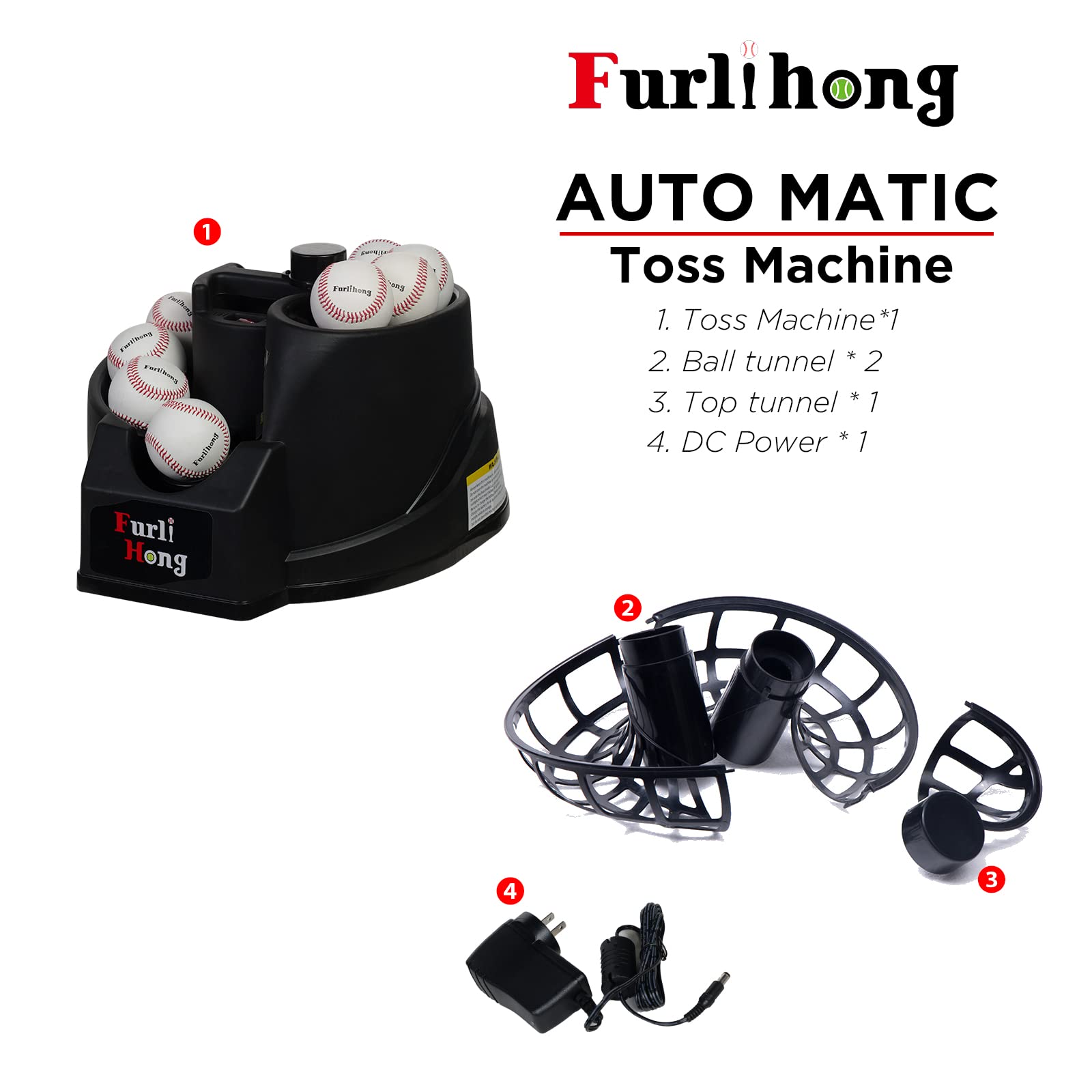 Rechargeable Baseball Pitching Machine with Extendable Ball Stacker - Adjustable Launching Heights for Regulation & Dimpled Balls - Perfect for Batting Practice & Baseball Training for All Ages - Ideal for Backyard, Field, and Team Practice Sessions