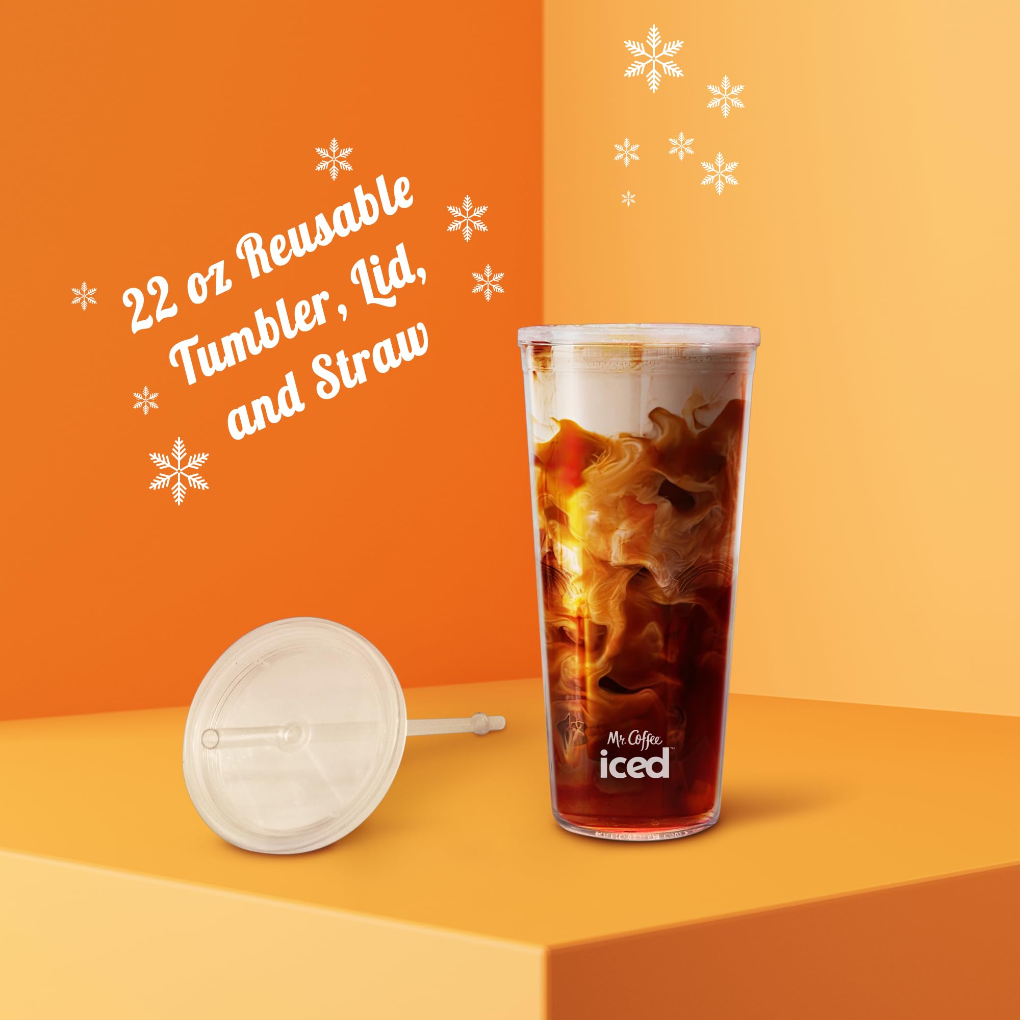 Mr. Coffee Iced & Hot Single Serve Maker with Tumbler for Home & Office