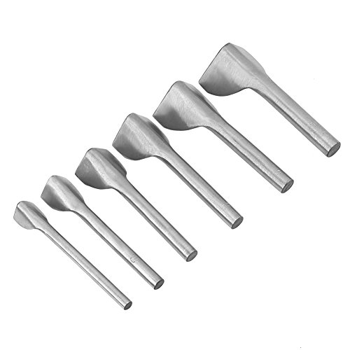 6pcs V-Shape Belt End Cutter Set for Leather Craft DIY - 15-40mm Punch Tool for Home Leather Sewing & Repair | Perfect for Belts, Straps & Leather Accessories