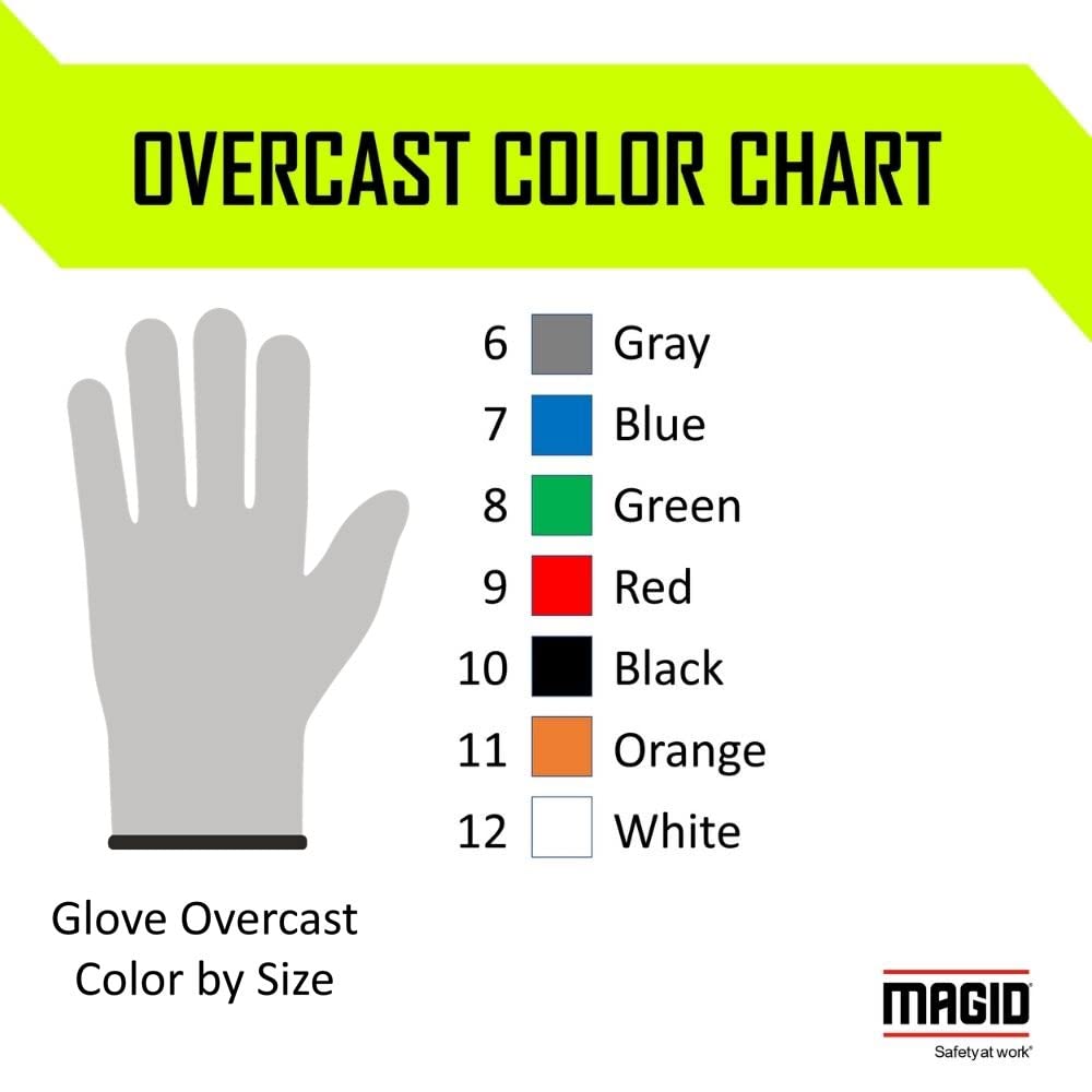 **ANSI A4 Oil & Liquid Absorbing TriTek Work Gloves - MAGID D-ROC, 24 Pairs, Size 11/2XL (DXG49) - Ideal for Automotive, Construction & Industrial Use**