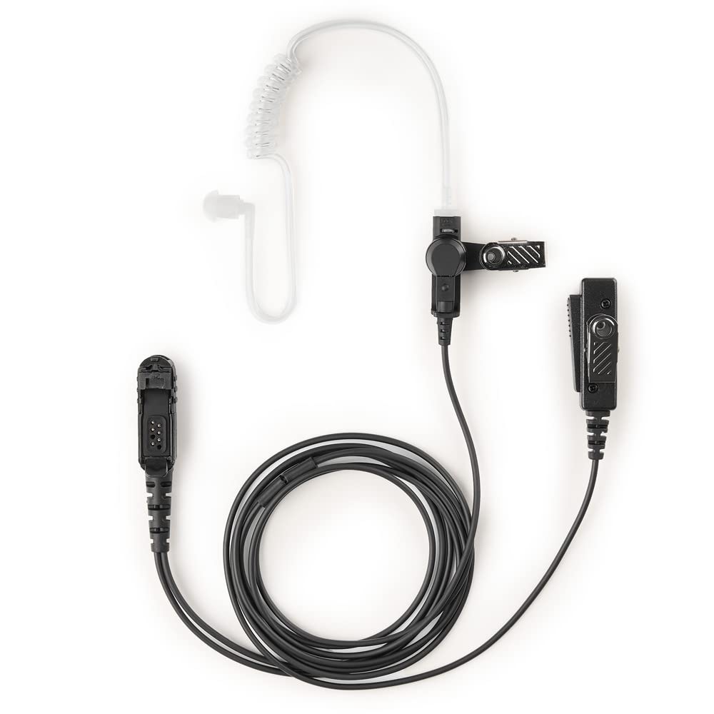 Motorola Two-Way Radio Headset - Compatible with DP2000, MTP3550, DP3440, DP3441 & More | Durable Police Headphones for Firefighters, Security & Emergency Responders | Ideal for Public Safety & Professional Communication