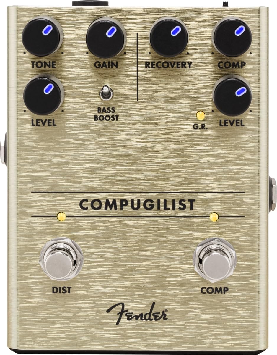 Fender Compugilist Compressor/Distortion Pedal for Electric Guitar - Professional Guitar Effects Pedal with Dual Mode (Compressor/Distortion) - Perfect for Live Performances, Studio Recording & Practice Sessions