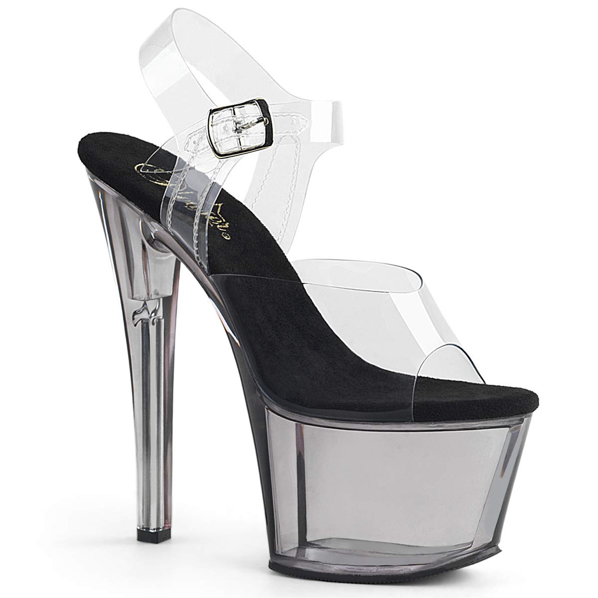 Pleaser Women's Sky-308T Platform Ankle Strap Sandals - High Heel Open Toe Party Shoes for Nightclub, Cosplay & Evening Events