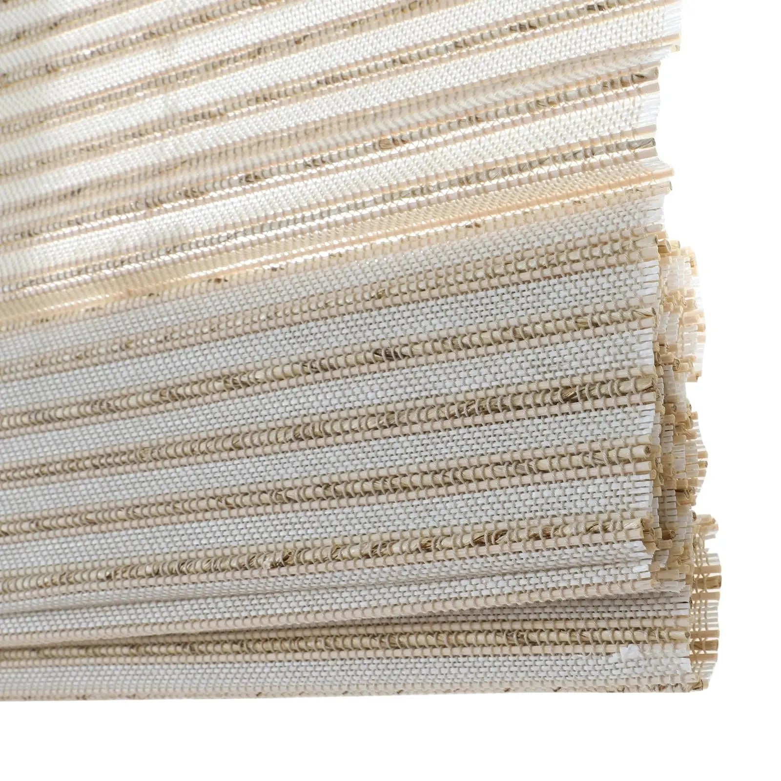 Natural Bamboo Woven Window Shade - Cream Color Eco-Friendly Roller Blind for Living Room & Bedroom Privacy & Sun Protection