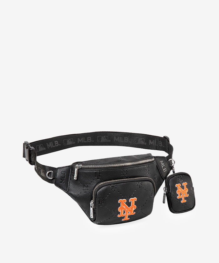 MLB New York Mets Official Logo Fanny Pack Waist Bag - Perfect for Baseball Games, Concerts & Outdoor Activities