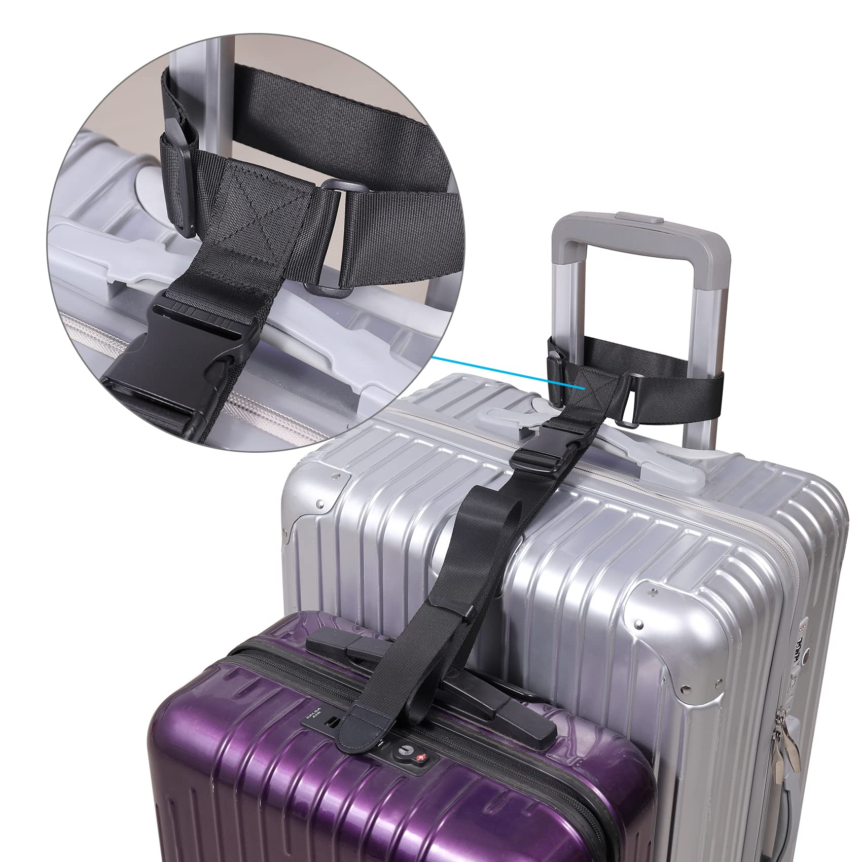 Vigorport Adjustable Luggage Connector Straps - 1.5