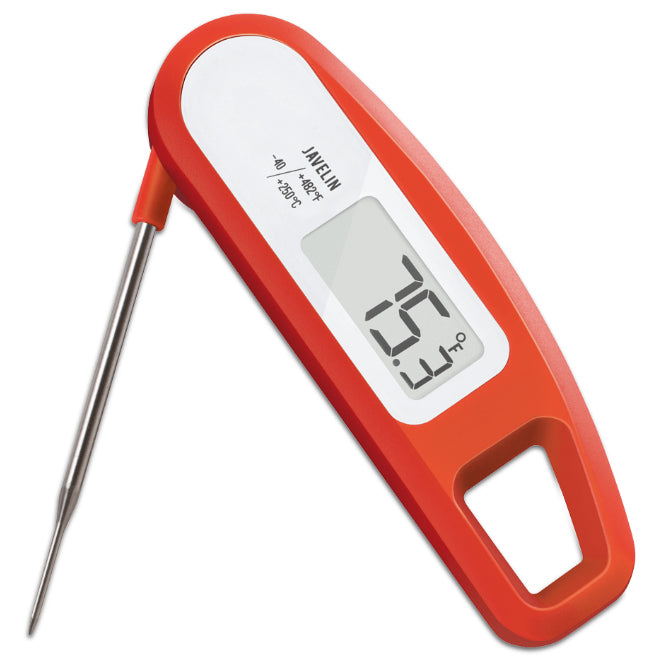 Lavatools Javelin Digital Folding Thermometer - Instant Read Meat Thermometer for Grilling, BBQ, Cooking & Baking - Waterproof Food Thermometer with Backlit LCD Display