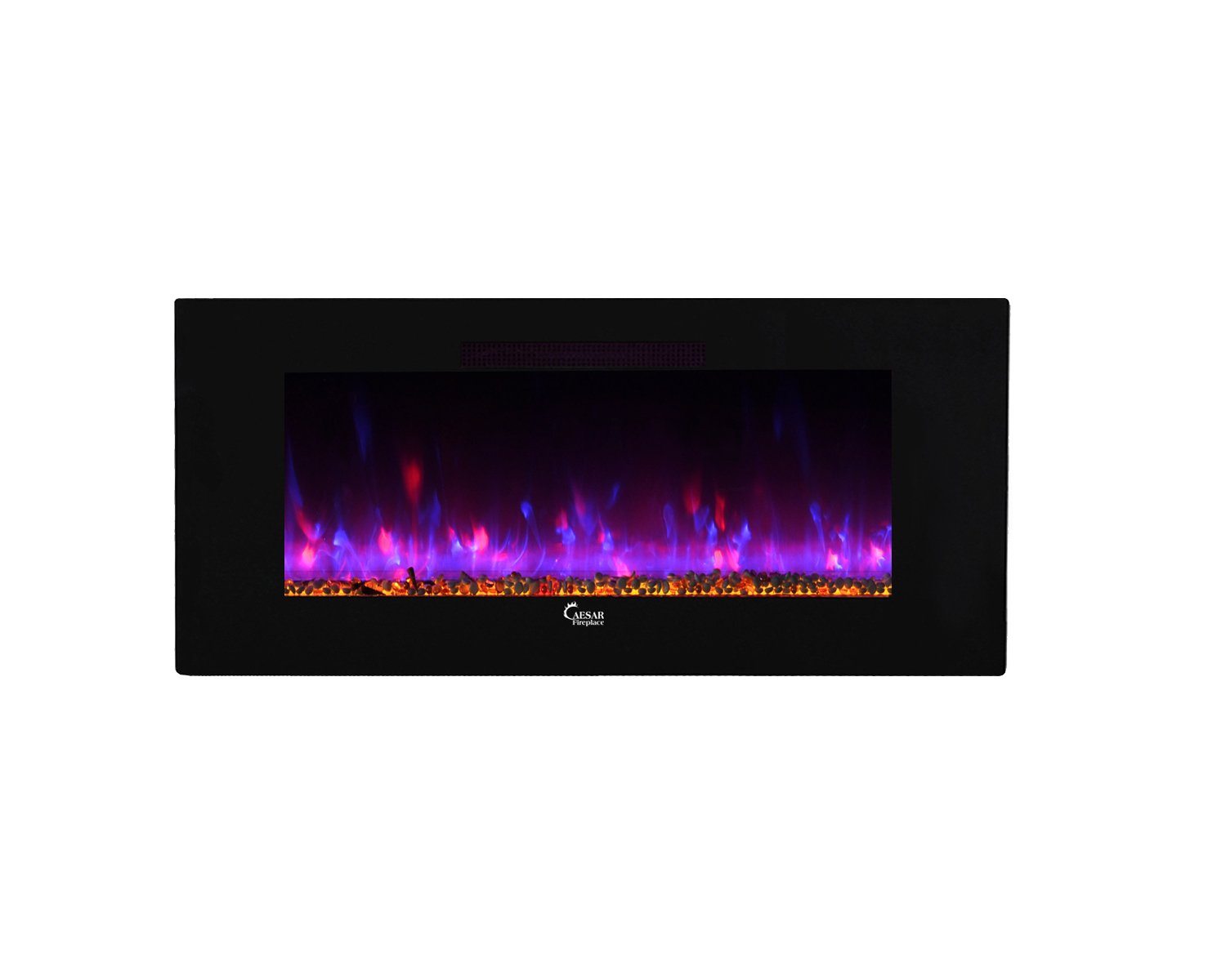 50 Inch Black Electric Fireplace - Modern & Energy Efficient Indoor Heater - Perfect for Living Room, Bedroom, or Office Space