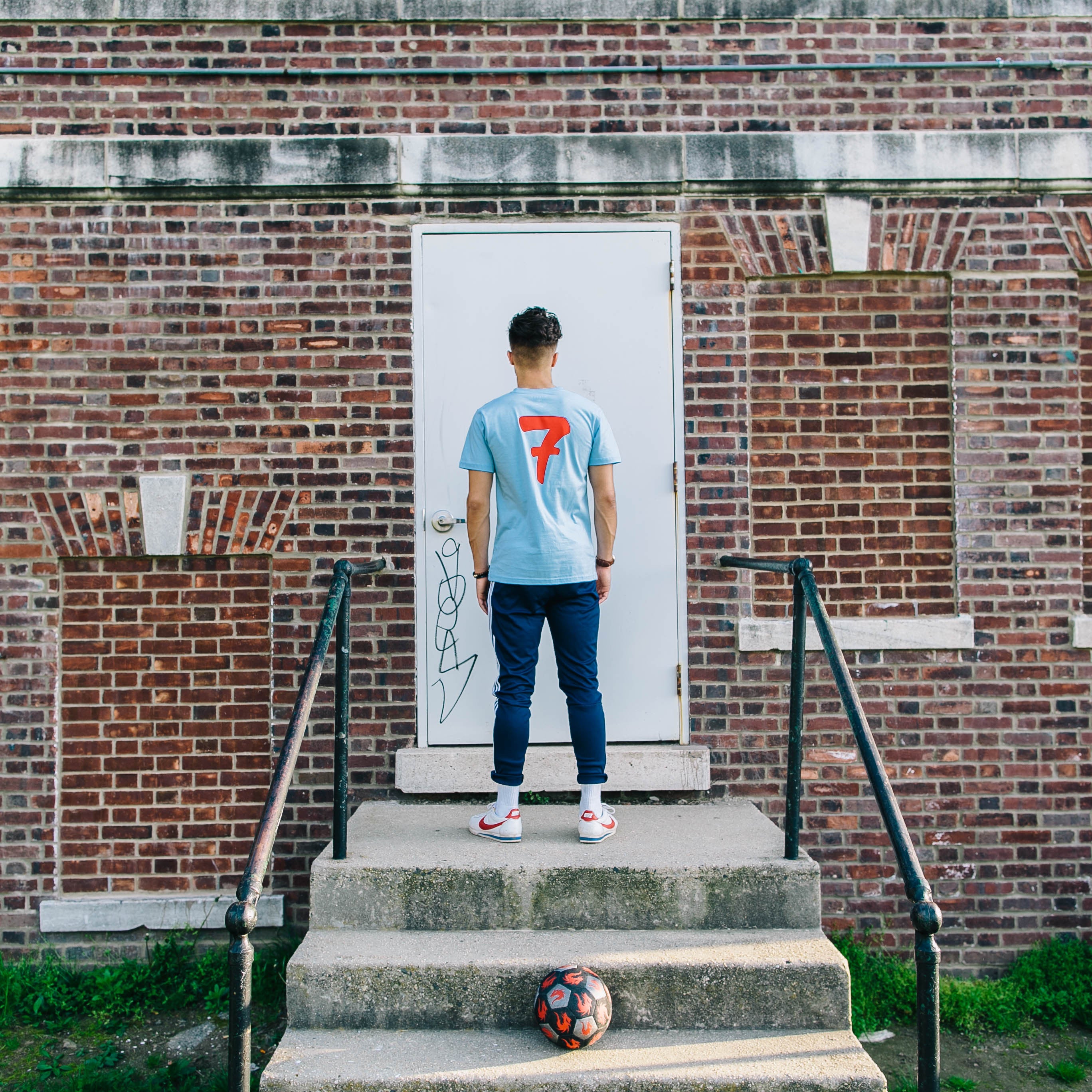 MIDFLD 7 Breaths Light Blue T-Shirt - Comfortable Casual Tee for Everyday Wear, Gym, and Outings