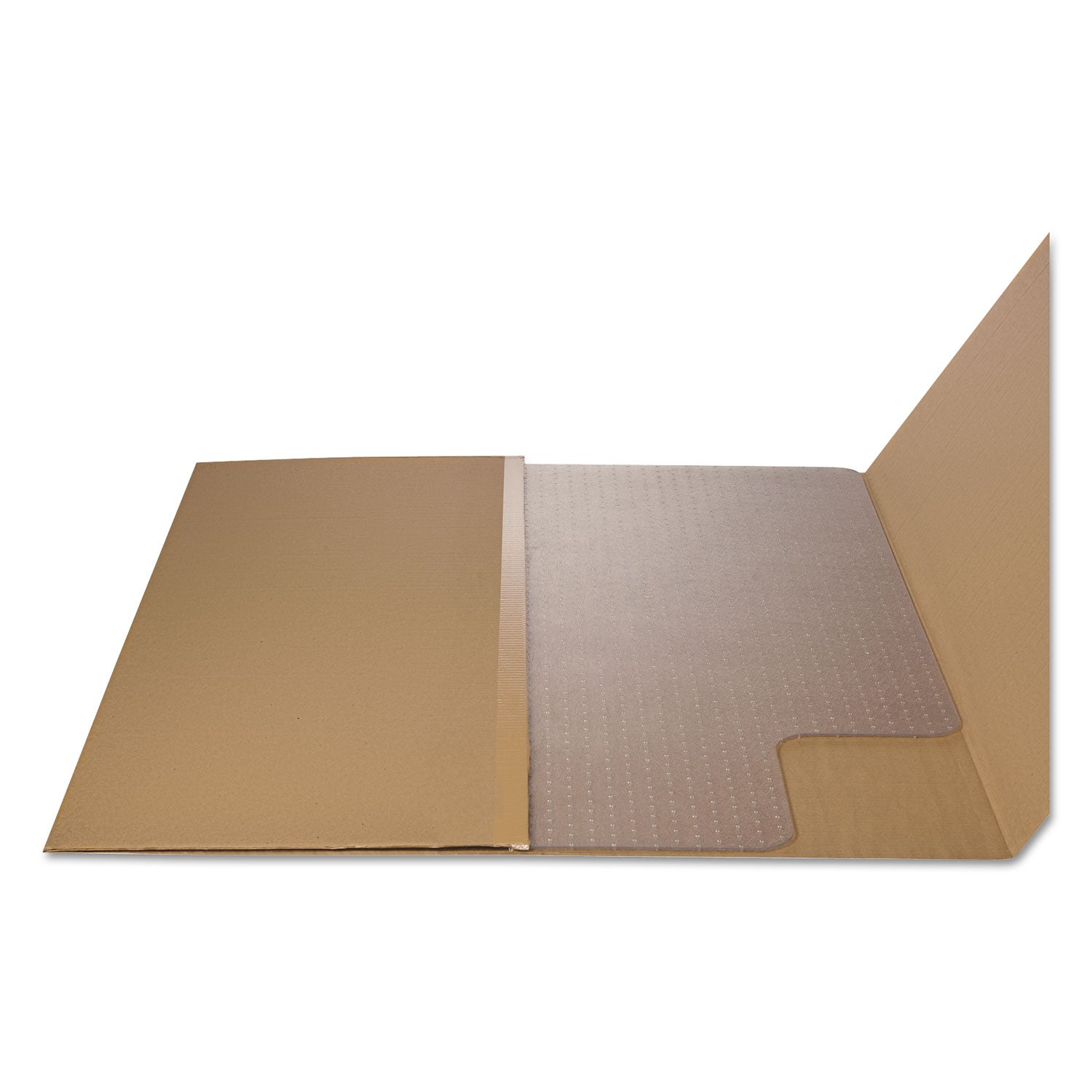 Alera® Clear Studded Chair Mat for Flat Pile Carpet - 45