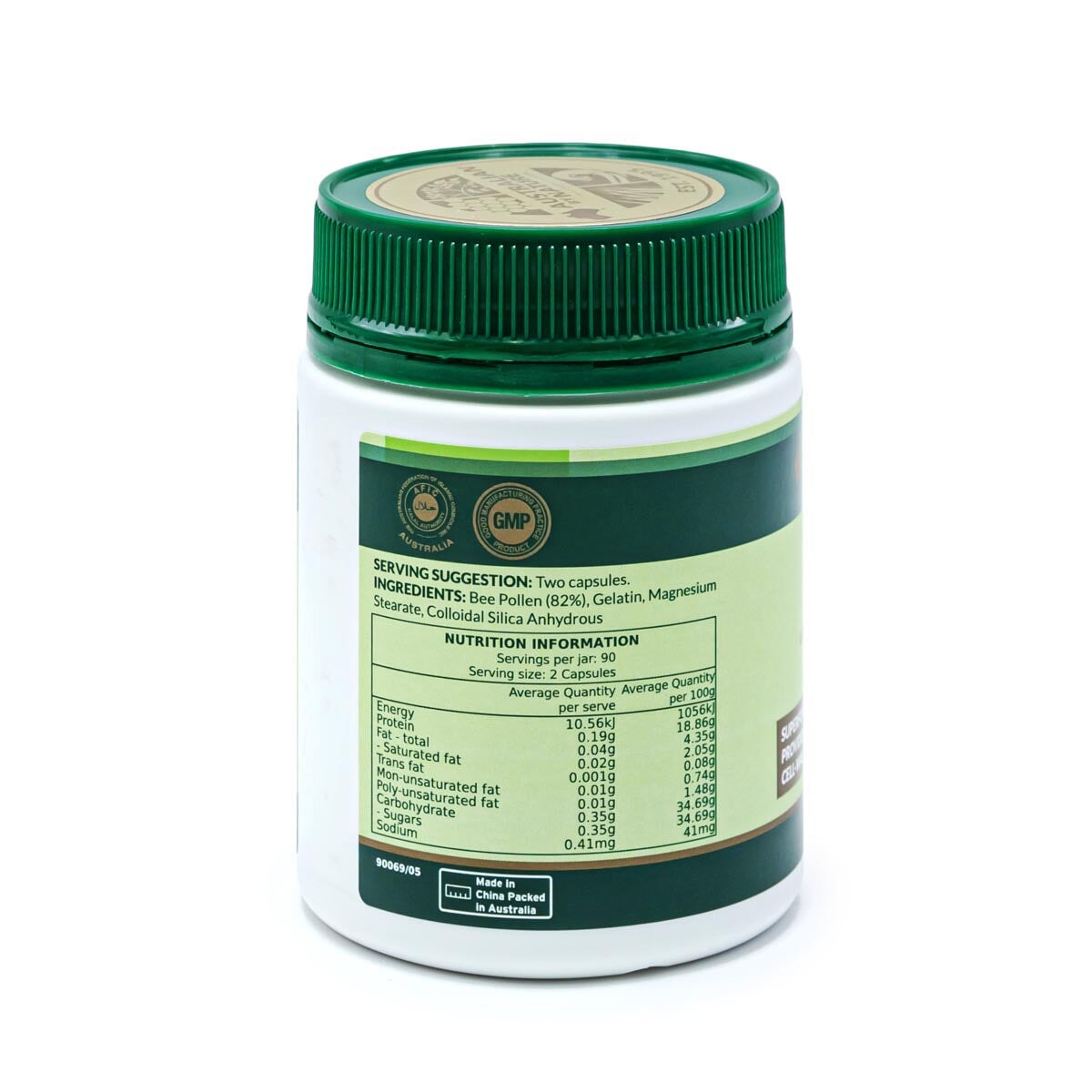 Australian By Nature Bee Pollen 500mg 180 Capsules - Natural Immune Support & Energy Booster Supplement | Perfect for Daily Wellness & Active Lifestyle