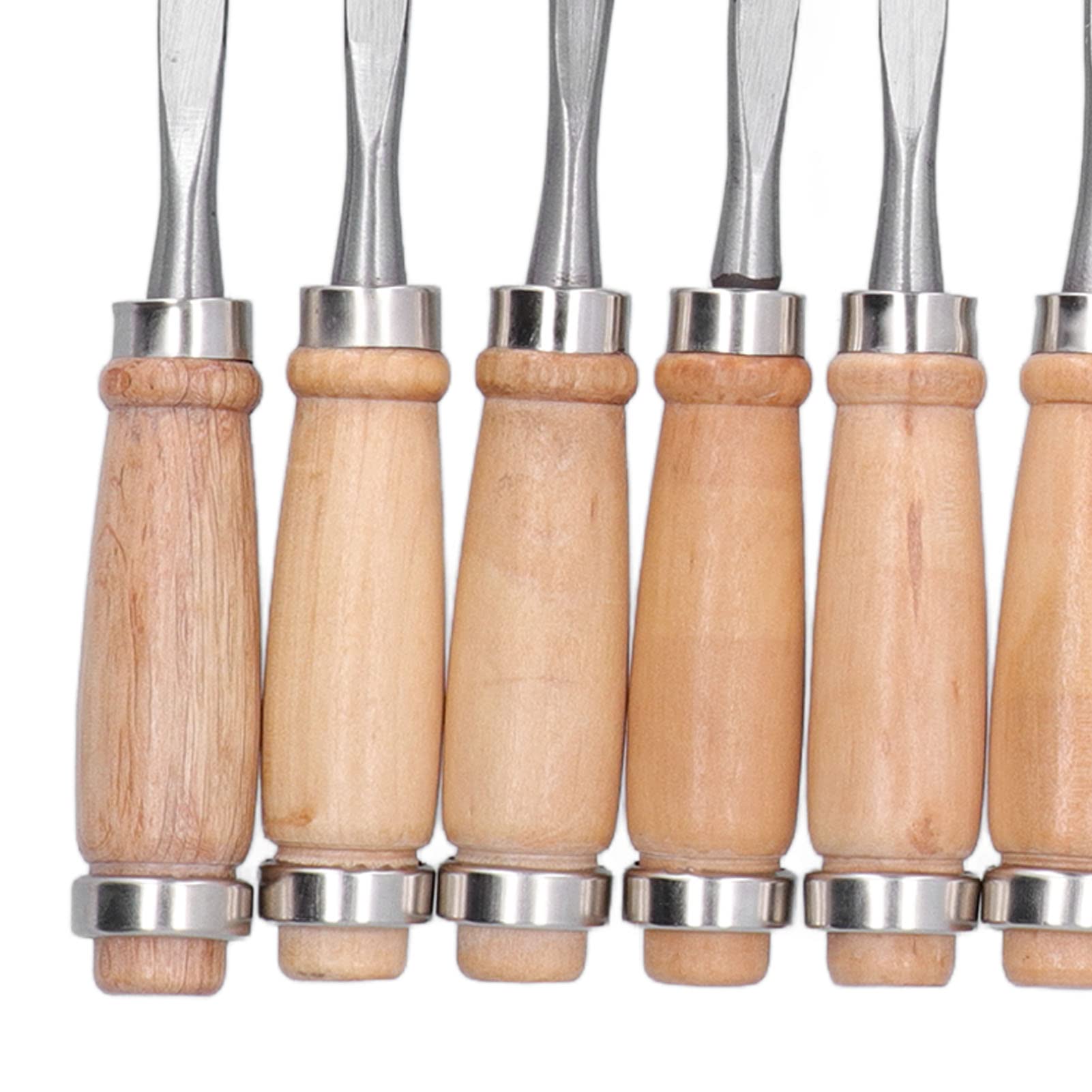 12Pcs Wood Turning Chisels Set - Professional Wood Parting Tools for Woodworking & Carving - 8 Inch Grinder Compatible Accessories - Perfect for DIY Projects, Furniture Making, and Wood Crafts