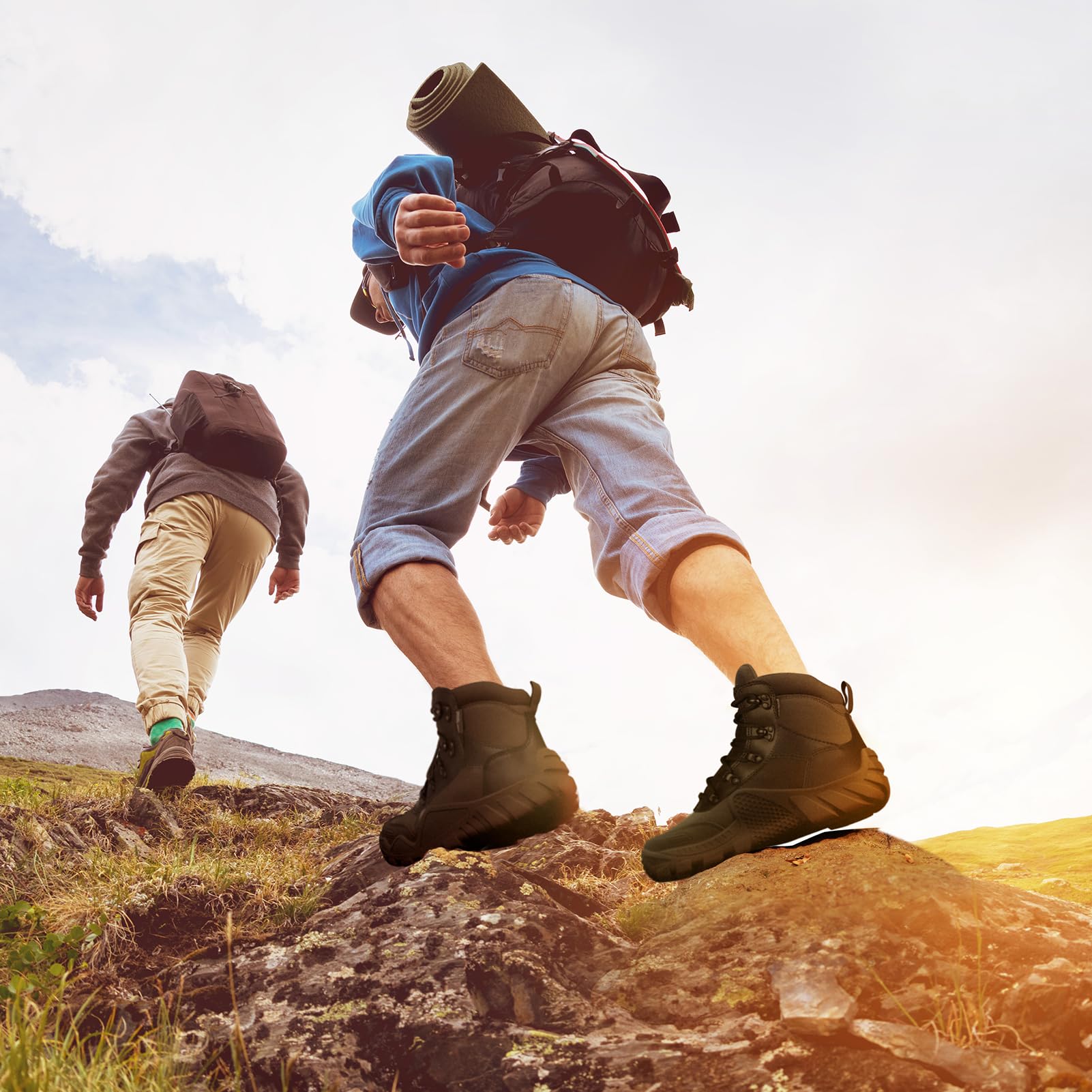 FREE SOLDIER Men's Waterproof Hiking Boots - Tactical Military Work Boots for Outdoor Adventures, Lightweight & Durable - Perfect for Camping, Hunting, and Hiking