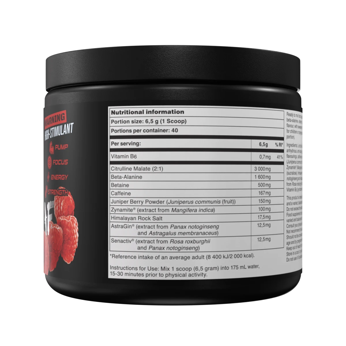 Bucked Up Woke AF 260g Pre-Workout Powder - Energy & Focus Booster for Gym, Fitness & Bodybuilding | Vegan & Keto Friendly Supplement