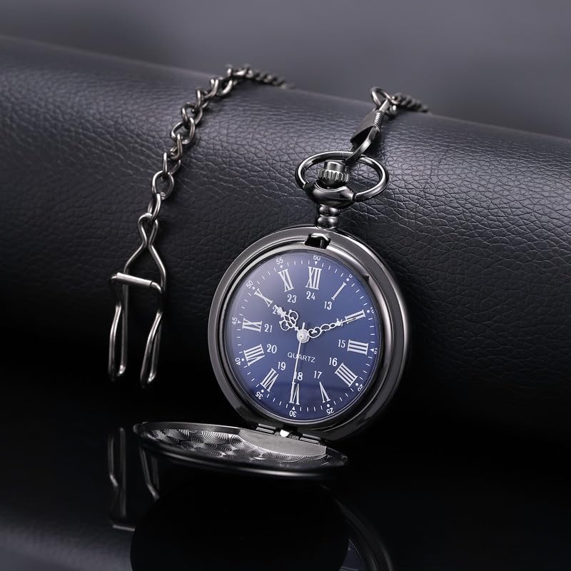 ManChDa Engraved Pocket Watch for Men - Premium Groomsmen Gift Set, Bestman Wedding Accessories - Perfect for Groomsman, Best Man & Wedding Party Gifts