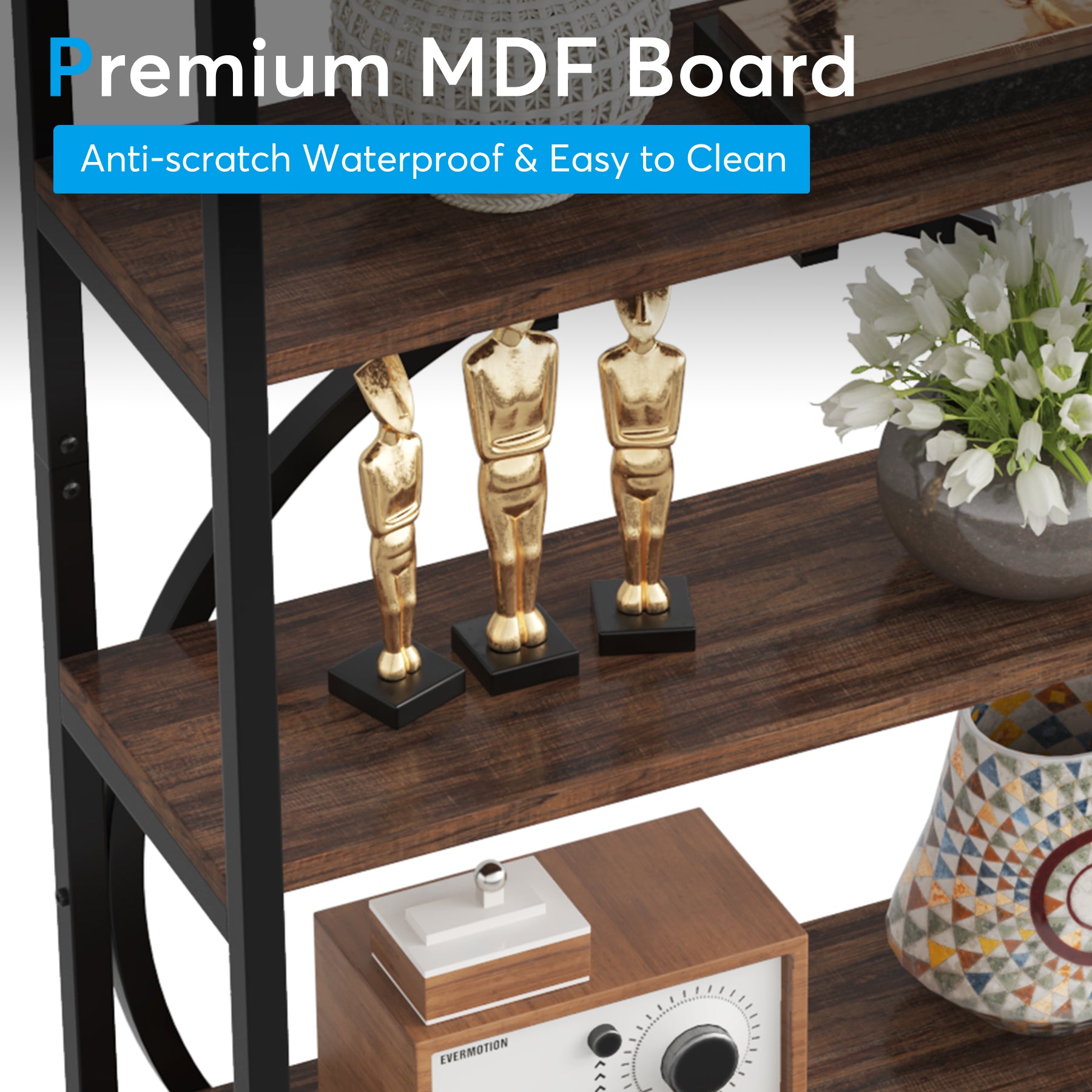 6-Tier Industrial Bookshelf - 70.9
