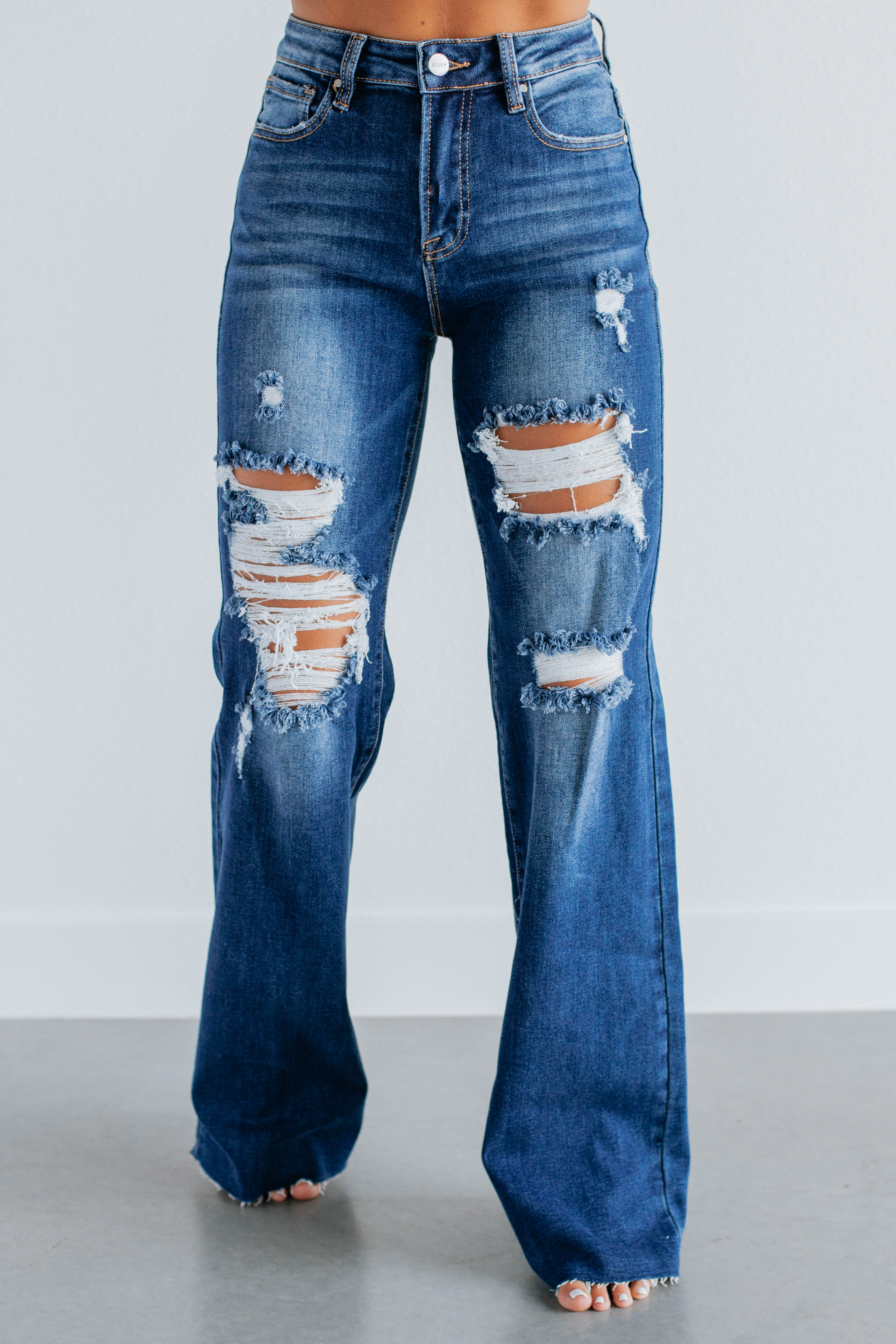 Georgia Risen Jeans for Men - Premium Dark Wash Denim Pants | Comfortable & Stylish for Casual Wear, Office, and Night Out