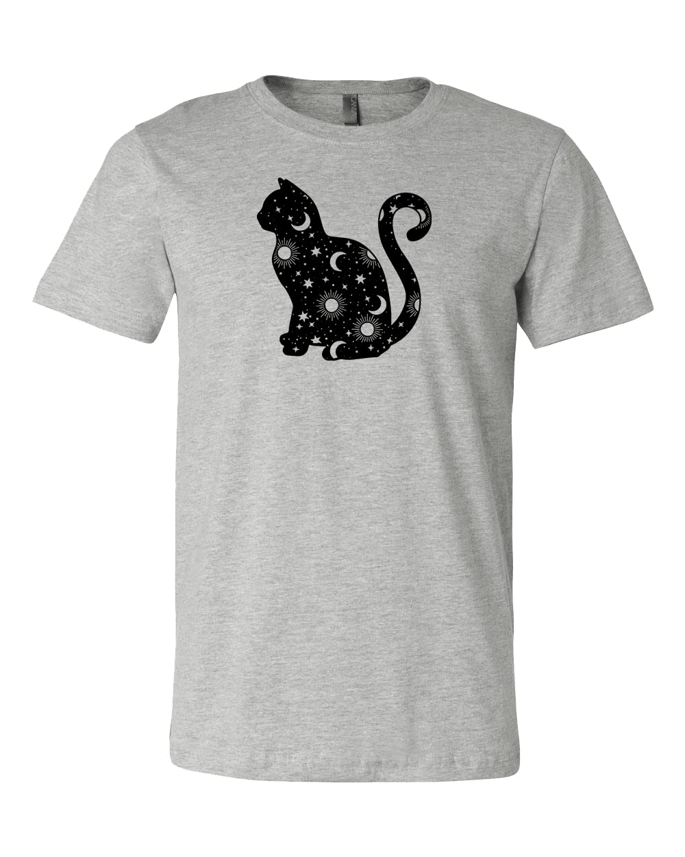 Celestial Cat T-Shirt - Cat Moon Star Graphic Tee for Women & Men - Unique Cat Lover Gift - Perfect for Casual Wear, Gifts & Cat-Themed Events