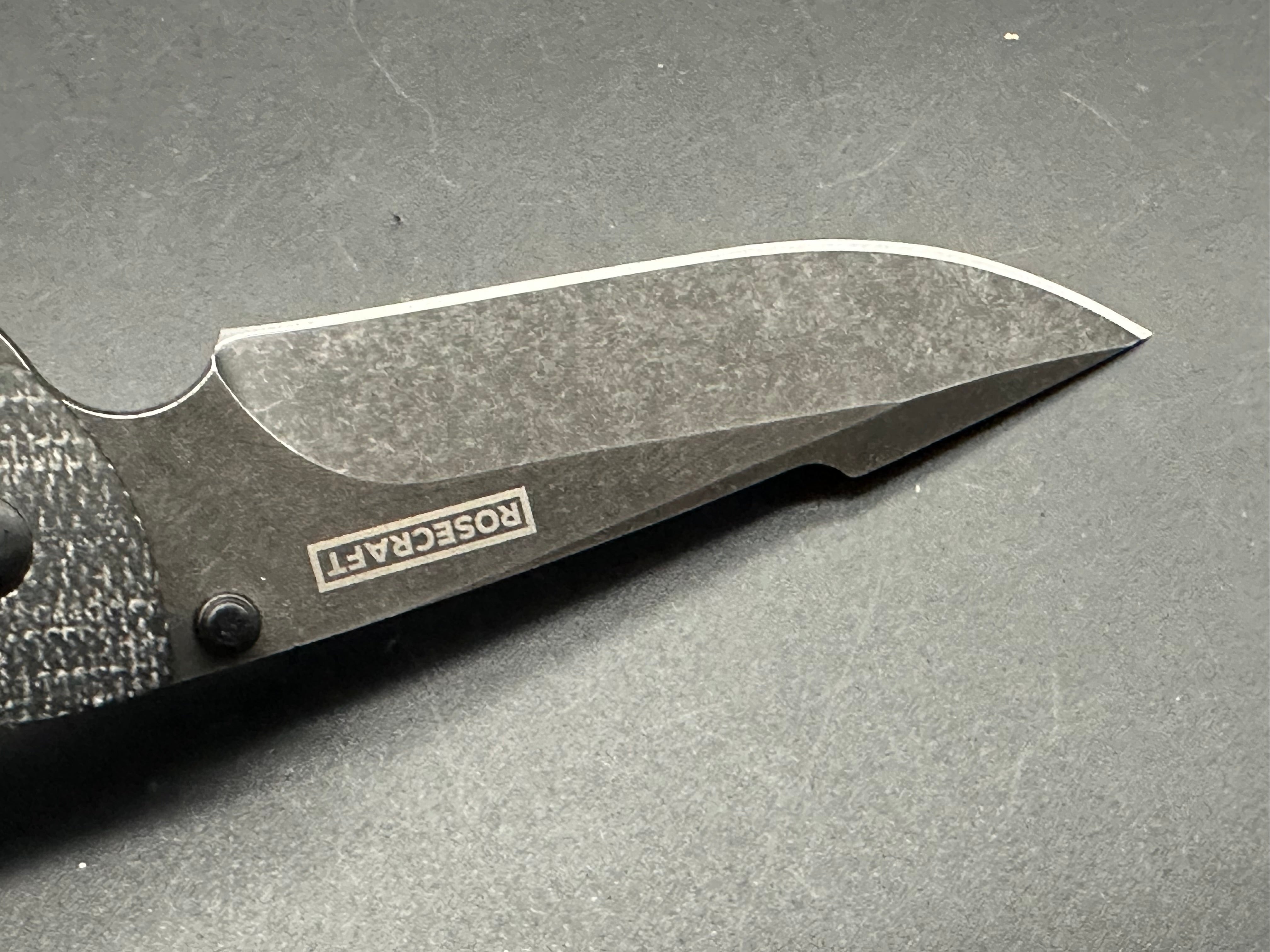 Rosecraft Mohok Folding Knife with D2 Steel Blade & Micarta Handle - Perfect for Camping, Hiking, and Outdoor Adventures