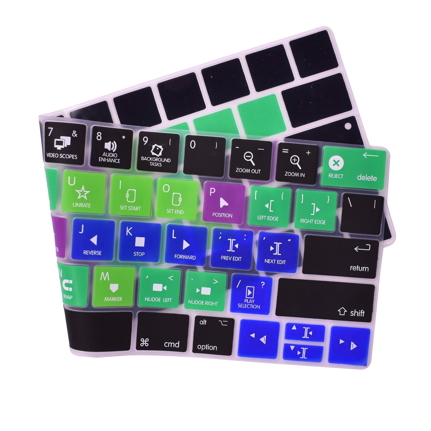 Apple Final Cut Pro X Shortcuts Keyboard Cover for Touch Bar MacBook Pro 13/14/16 Inch (M1/M2/M1 Pro/M2 Max) - Compatible with 2016-2024 Models - Perfect for Video Editing & Content Creation