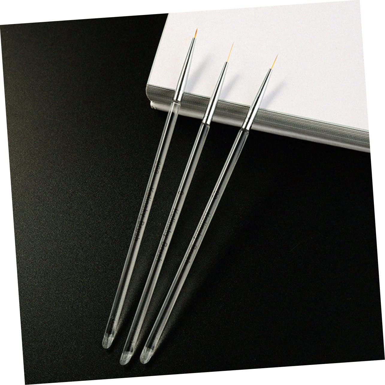 Beavorty 2 Sets Double Ended Nail Art Brushes - Professional Manicure Painting Tools with Nail Art Graffiti Pen (6 Pieces) for Home Salon, DIY Nail Designs & Gel Polish Application