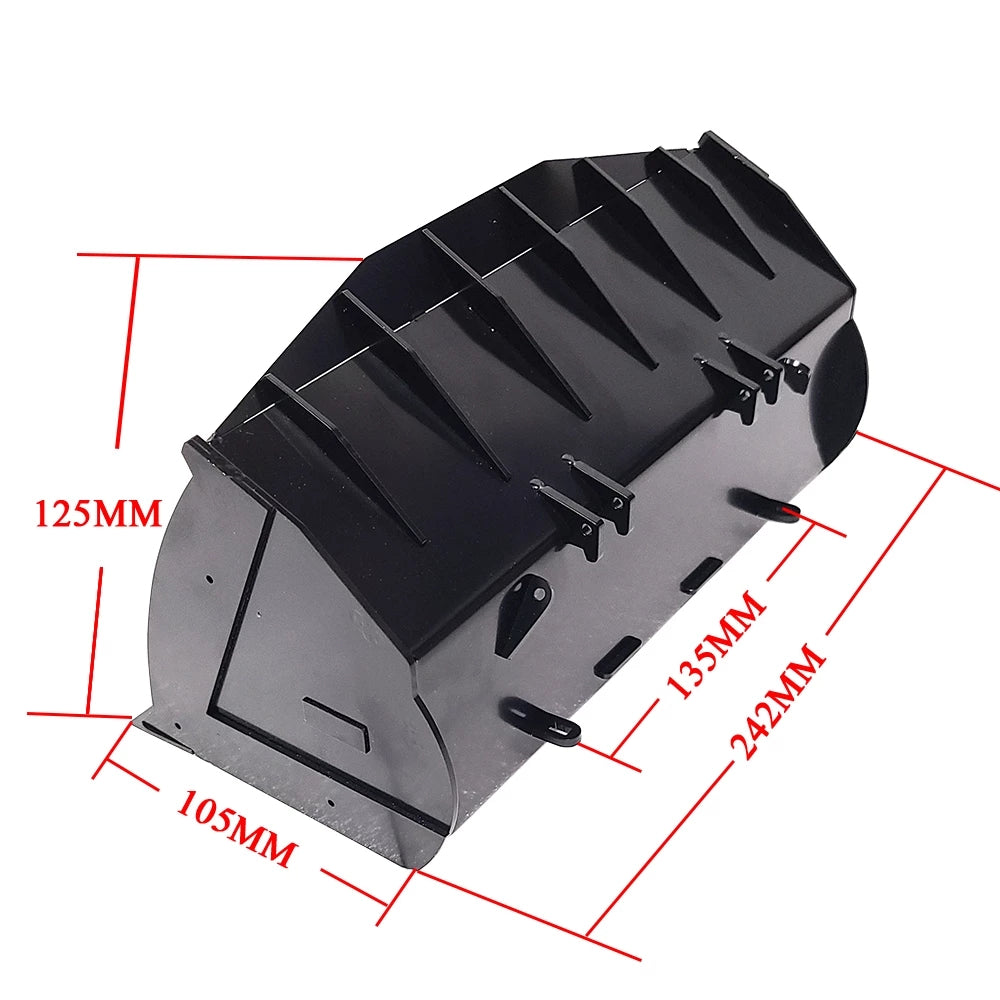 MT Model Hydraulic Fork Bucket Dozer Blade for 1/14 Scale RC Hydraulic Loader WA480 - Heavy Duty Remote Control Construction Vehicle Accessories - Perfect for RC Truck Simulation, Construction Site Play & Collector Displays