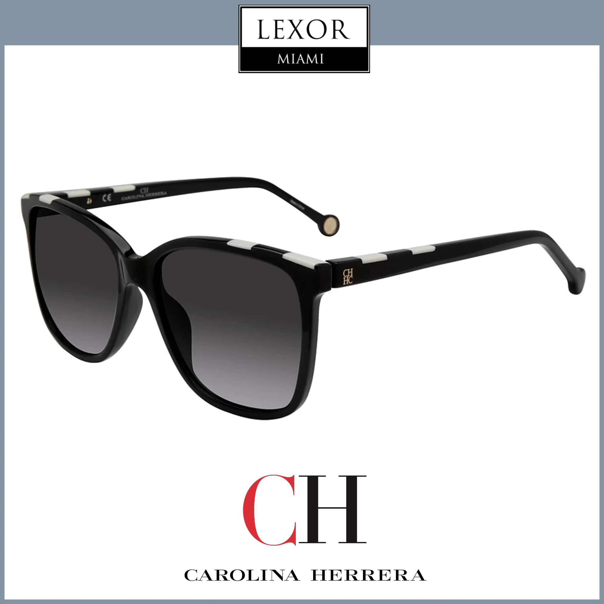 Carolina Herrera SHE795 0700 Women's Fashion Sunglasses - UV Protection & Stylish Design for Outdoor Activities, Beach & Driving