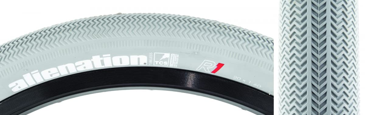 Alienation Tires TCS R1 20x1.6 Folding Bike Tires - Gy/Gy - Perfect for BMX, Mountain & Urban Cycling