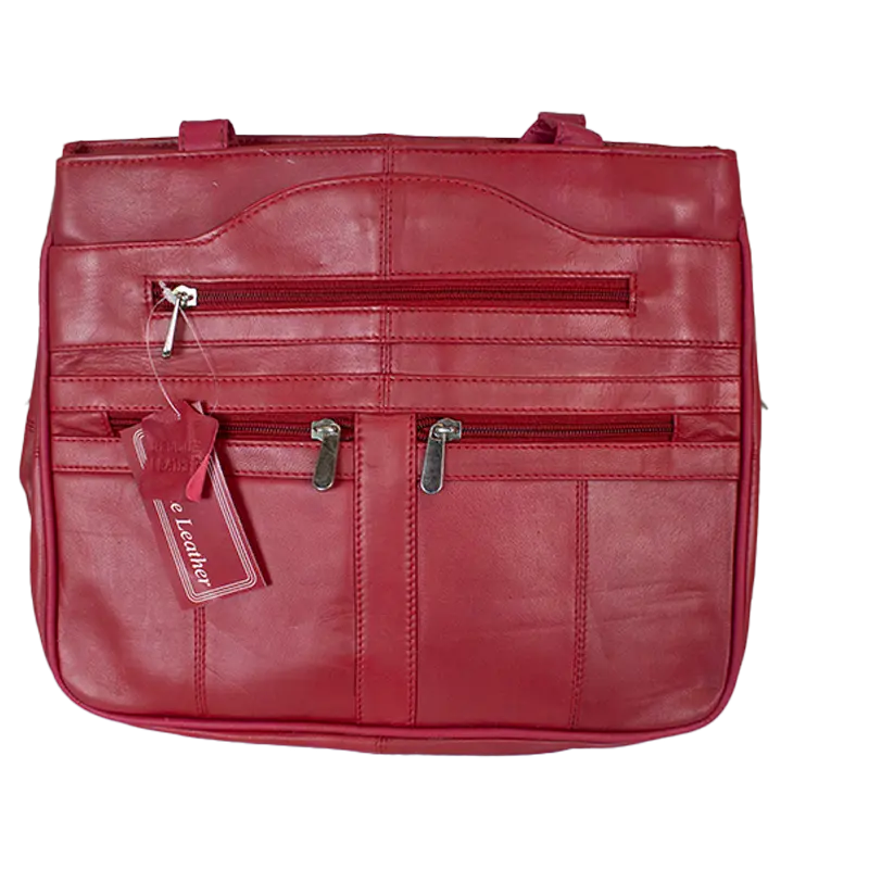 Premium BOL Leather Shoulder Bag for Women & Men - Multi-Pocket Crossbody Purse with Adjustable Strap - Perfect for Travel, Work & Everyday Use