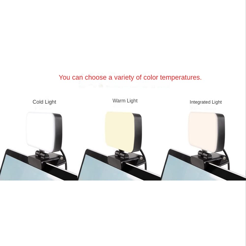 ANNJUC Mini Video Light - Adjustable LED Webcam Lamp for Conference Calls, Selfie Photography, Streaming & YouTube Videos (Portable & Dimmable) - Perfect for Zoom Meetings, TikTok Videos & Home Office Setup