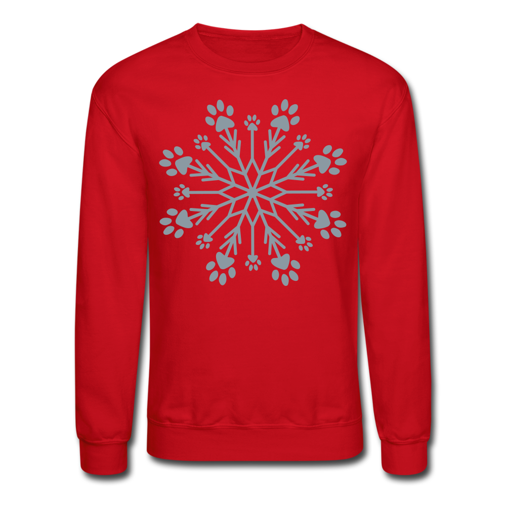 Trendy Paw Snowflake Metallic Print Sweatshirt for Women - Cozy Winter Pullover with Stylish Animal Design | Perfect for Casual Outfits, Christmas Parties & Holiday Gatherings