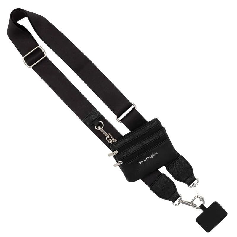 Zixuan Adjustable Crossbody Phone Strap with Zippered Pouch & Clip - Perfect for Hands-Free Convenience During Travel, Shopping, and Outdoor Activities