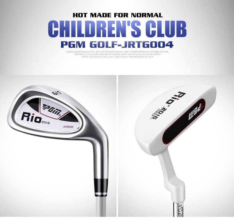 PGM Junior Golf Club Set for Kids - Right Handed 4-Piece Youth Golf Clubs with Stand Bag for Boys & Girls | Perfect for Beginners, Junior Golf Tournaments & Outdoor Family Activities