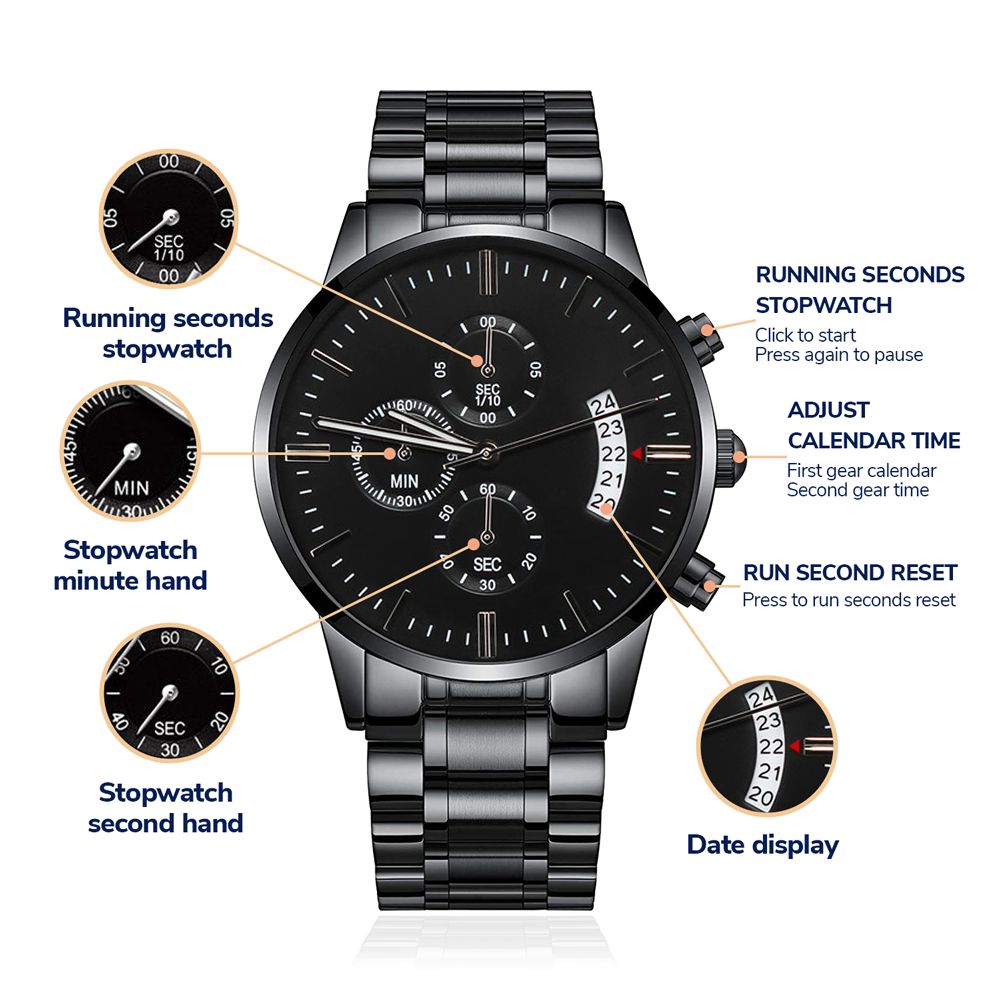 Personalized Engraved Watch for Men - Custom Gift for Dad, Husband - Birthday, Christmas, Anniversary Present - Perfect for Formal Events & Everyday Wear