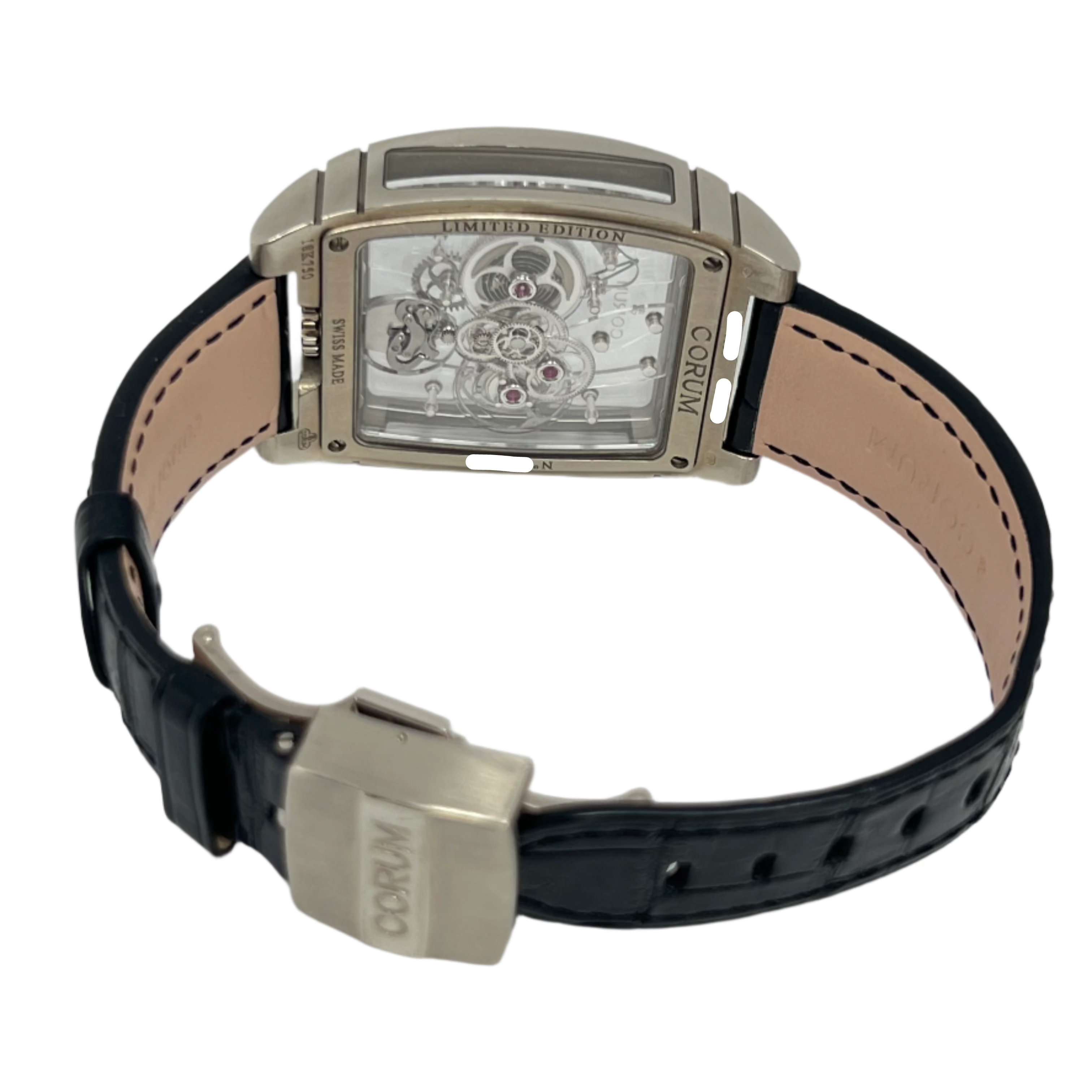 Corum Panoramique Tourbillon 18K White Gold Men's Luxury Watch - Perfect for Formal Events, Business Meetings & Collector's Showcase