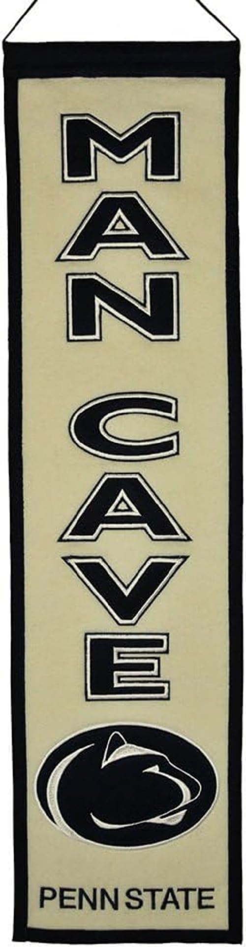 Penn State Nittany Lions NCAA Fan Cave Banner - College Sports Wall Decor for Game Room, Man Cave & Tailgating - Officially Licensed Merchandise