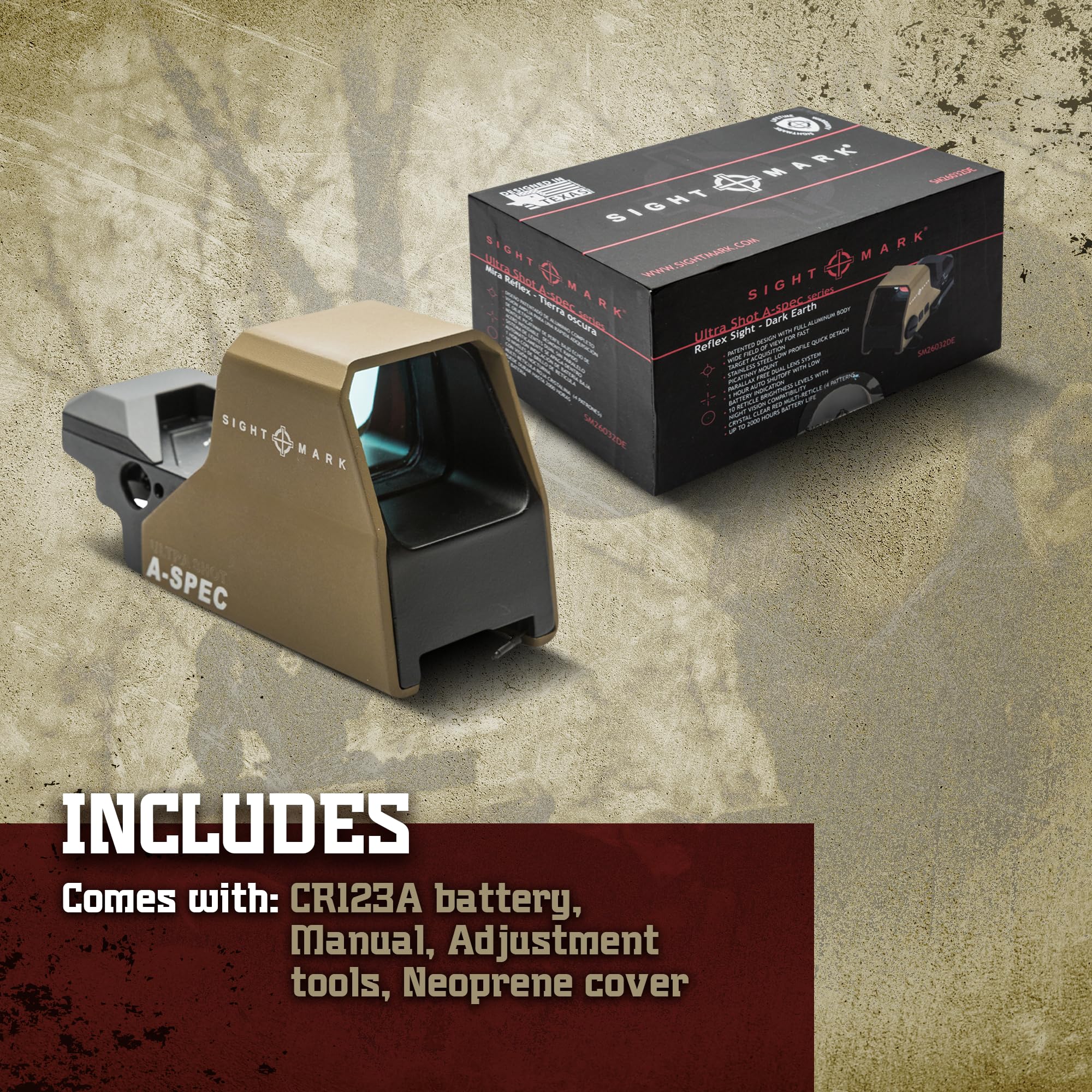 Sightmark Ultra Shot A-Spec Reflex Sight - Red Dot Scope for Rifles & Shotguns | Quick Target Acquisition for Hunting & Tactical Shooting | Durable & Waterproof Optical Sight