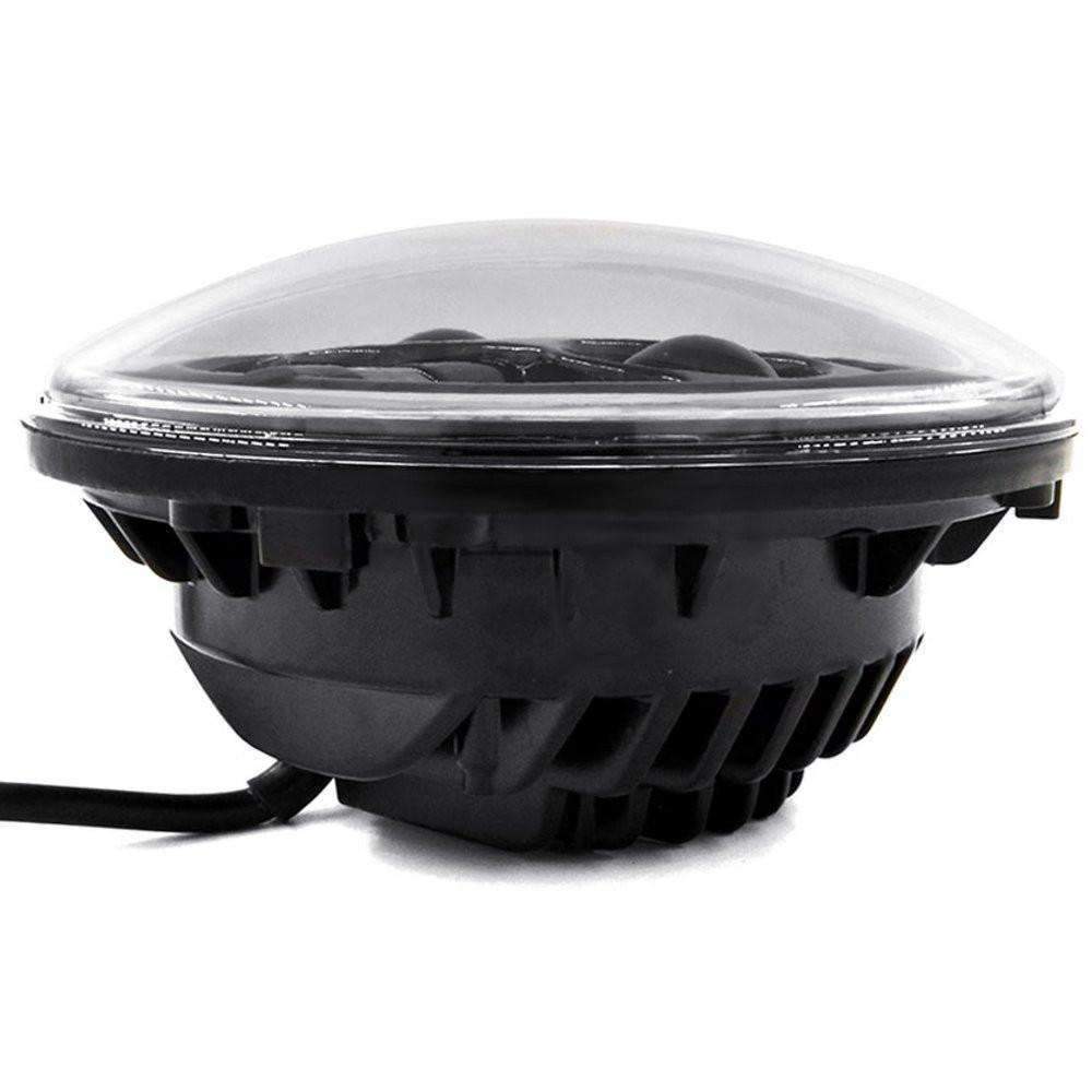 Eagle Lights 7 LED Headlight Kit for Jeep Wrangler & Gladiator - White LED Halo Rings, High Brightness, Plug & Play - Double Pack - Perfect for Off-Roading & Night Driving