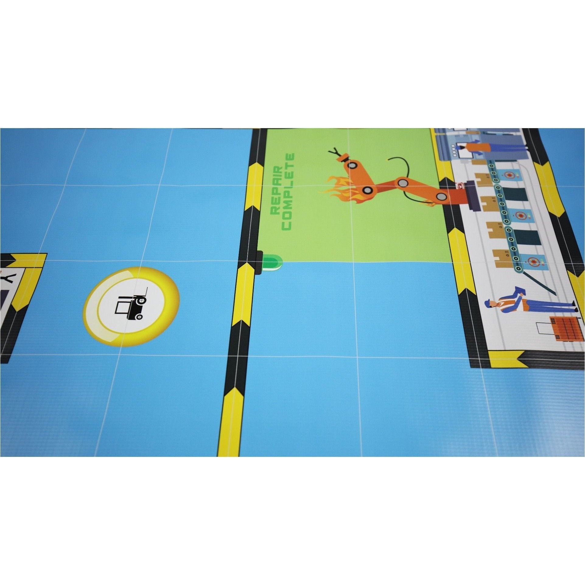 Geyer BrainStorm STEM Education Robotics Activity Mat: Robot Factory, 80 x 44.75 - Perfect for STEM Learning, Robotics Projects & Classroom Activities