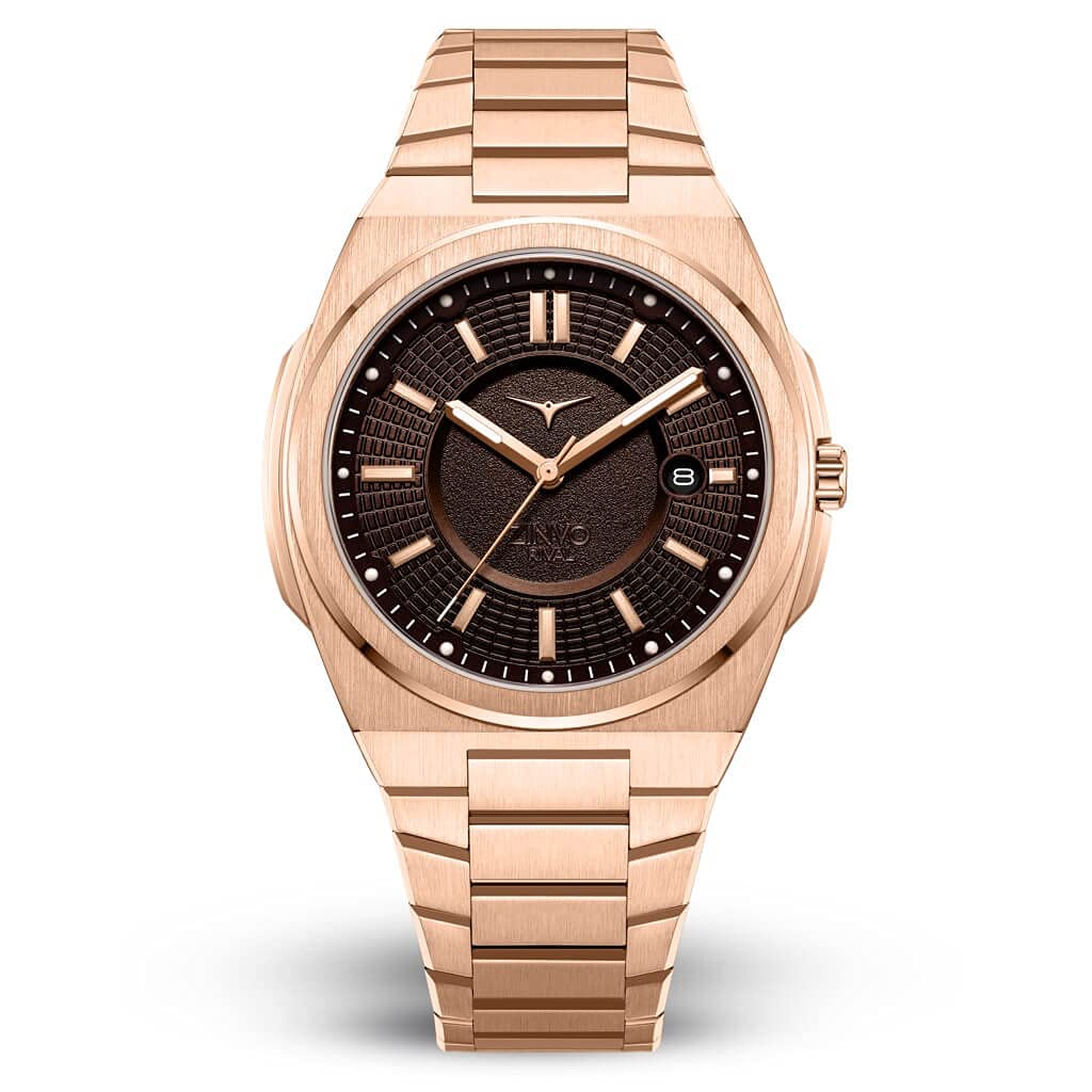 Zinvo Rival Men's Wristwatch - Luxury Automatic Chronograph Watch for Men, Waterproof Stainless Steel Dress Watch - Perfect for Business, Formal Events & Everyday Wear